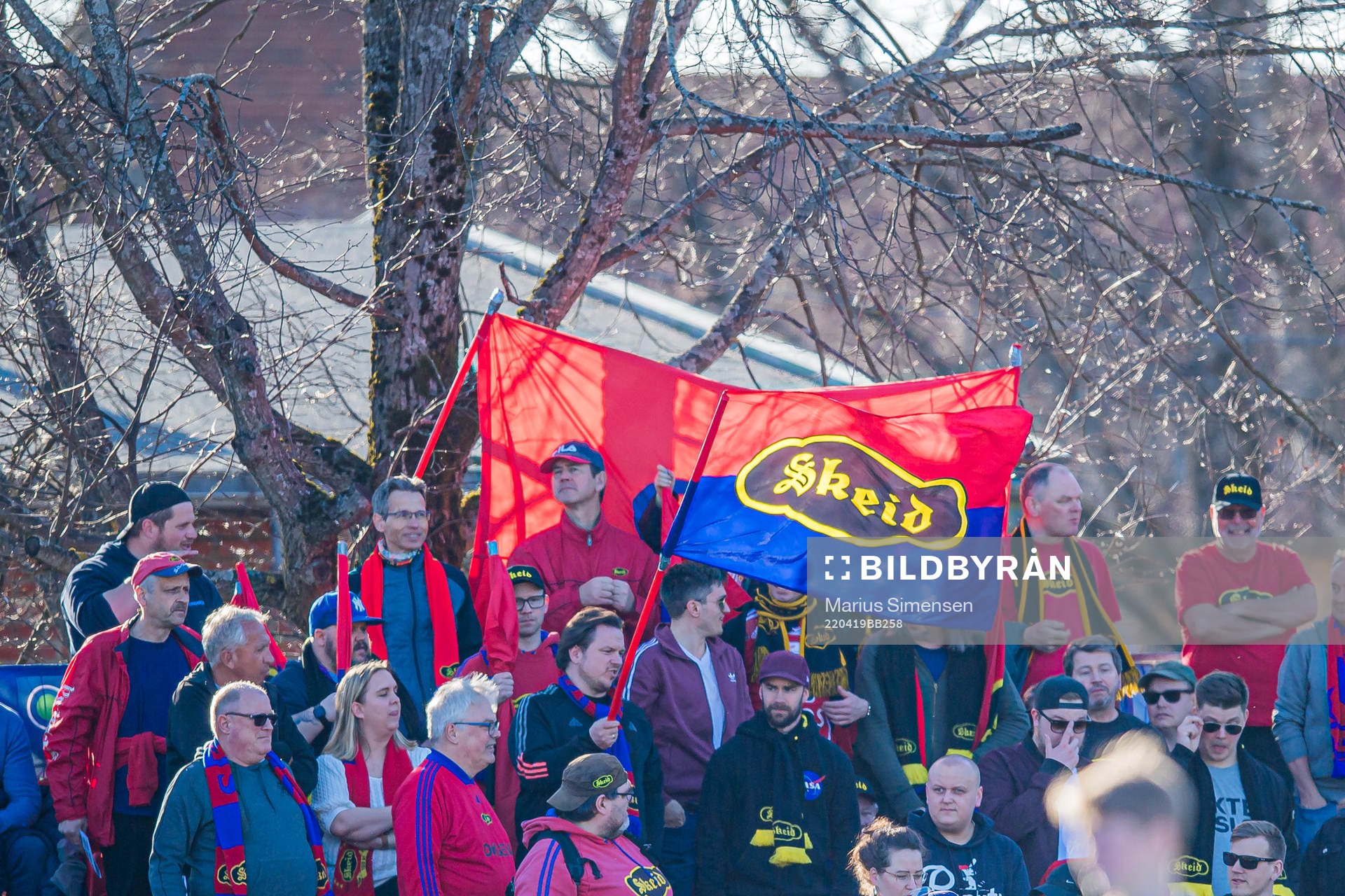 Spectators in the stands