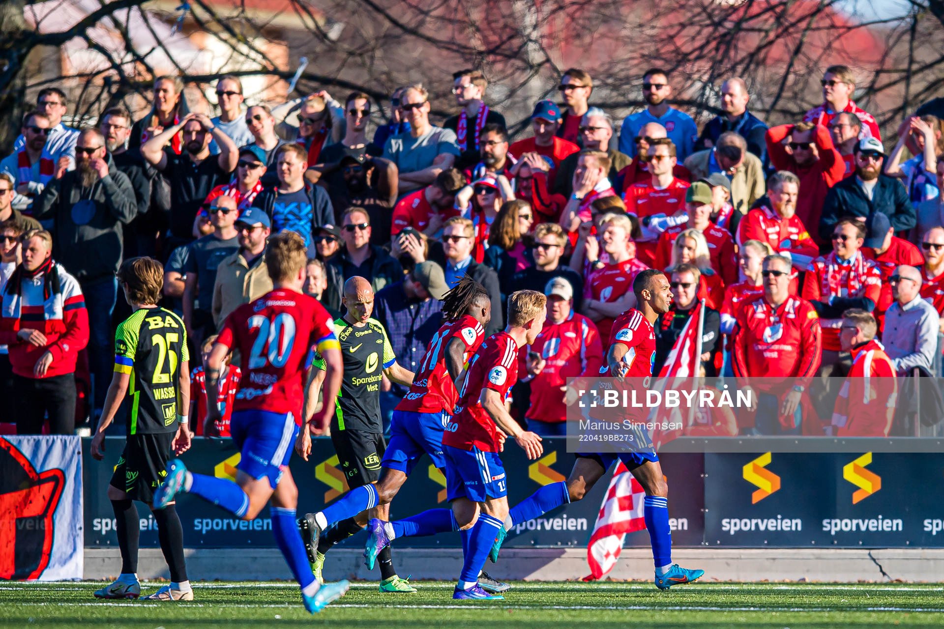 Johnny Buduson of Skeid celebrates