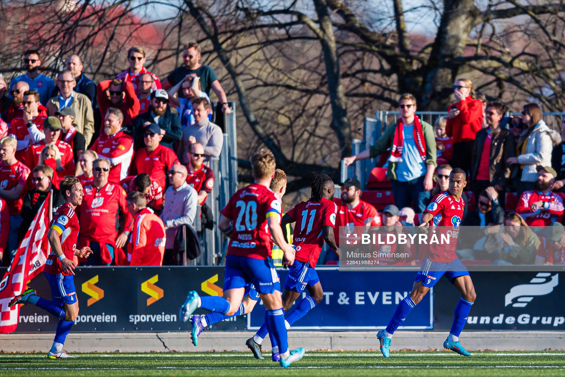 Johnny Buduson of Skeid celebrates