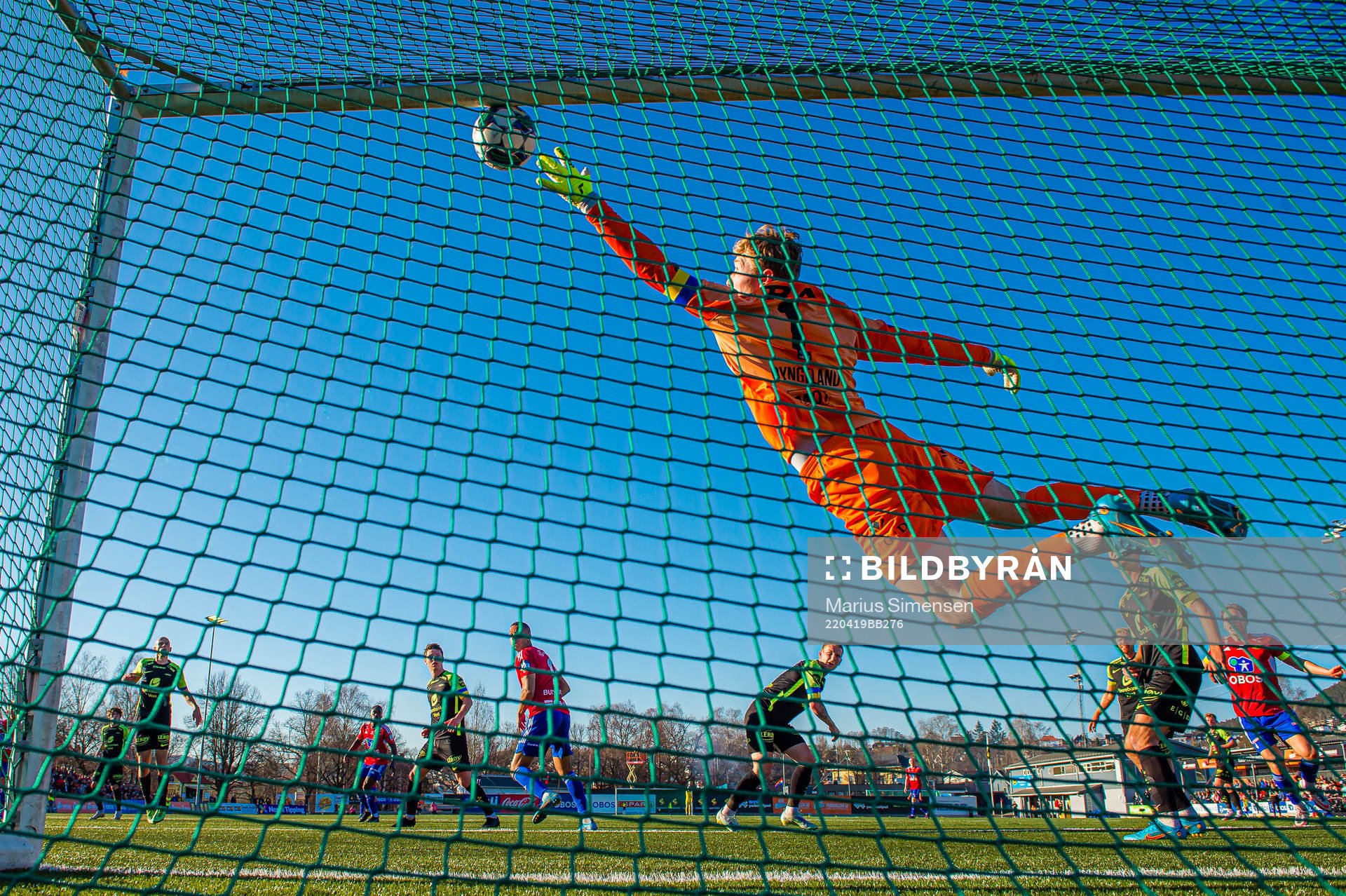 Johnny Buduson of Skeid scores the 1-1 goal behind