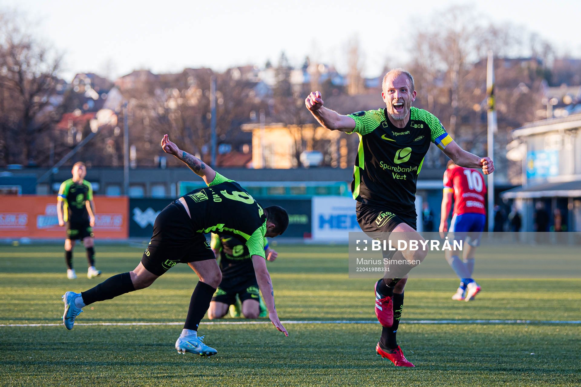 Vegard Leikvoll Moberg of Brann celebrates