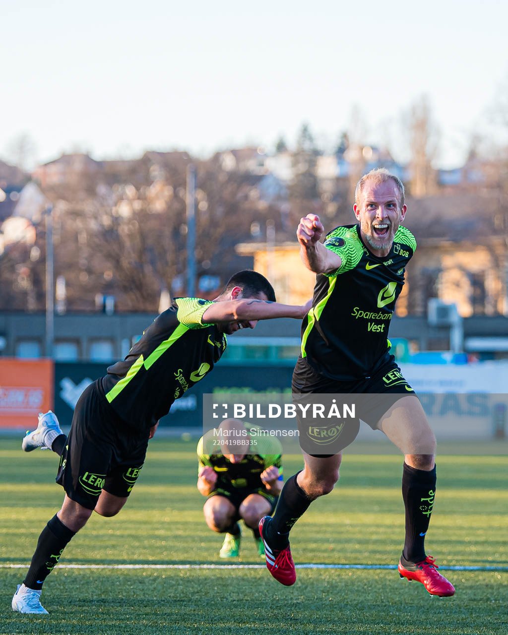 Vegard Leikvoll Moberg of Brann celebrates