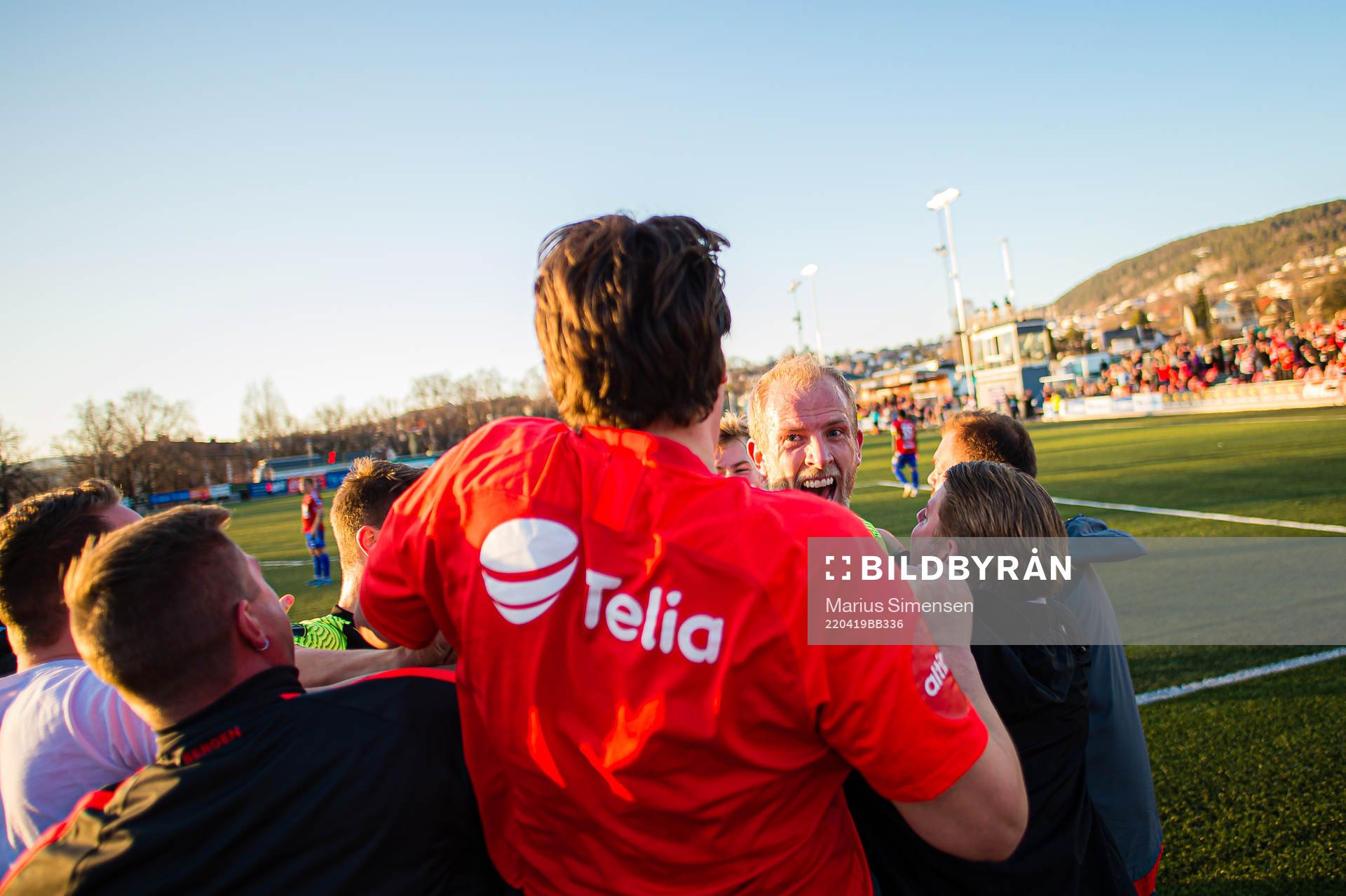 Vegard Leikvoll Moberg of Brann celebrates