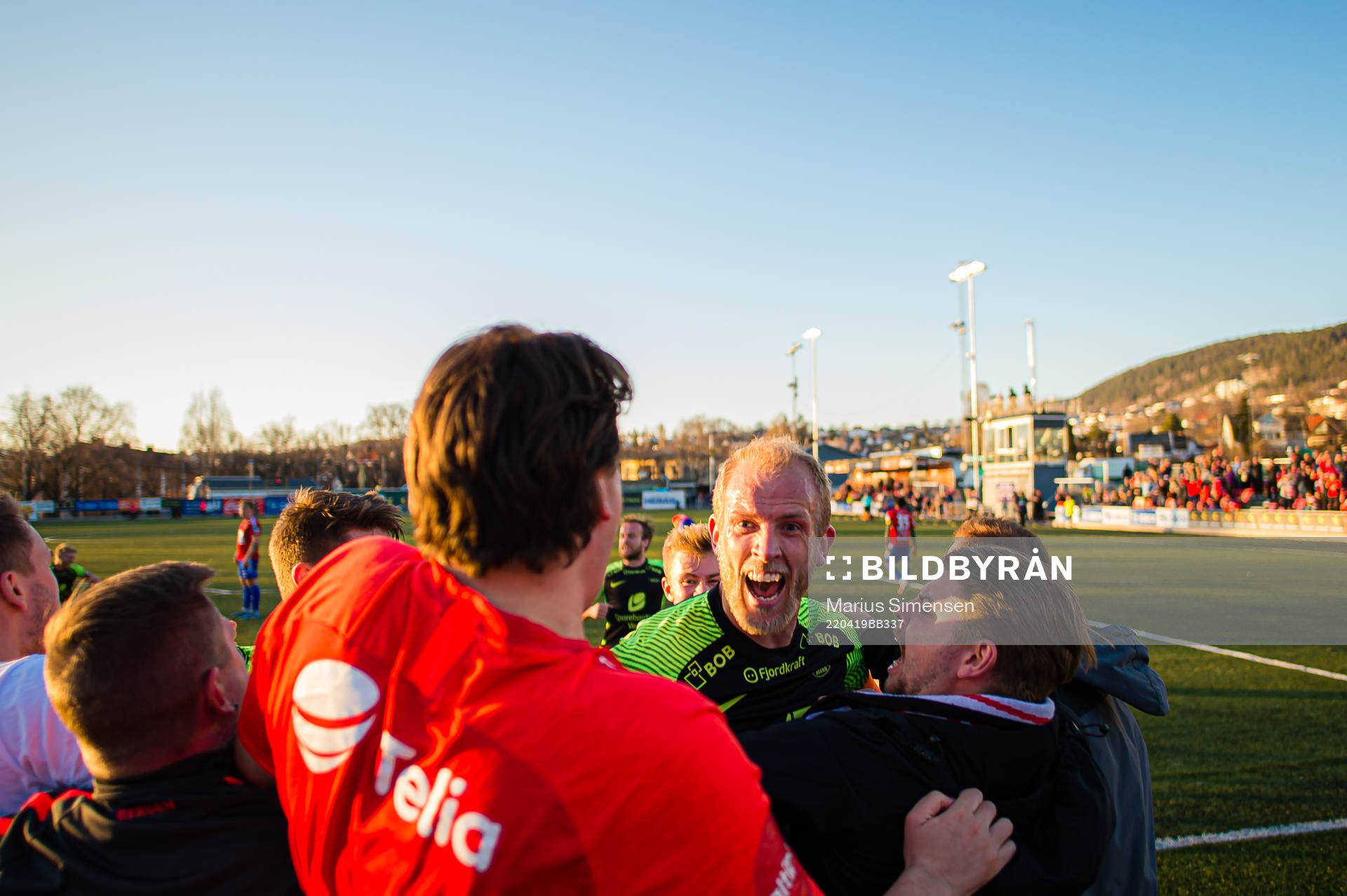 Vegard Leikvoll Moberg of Brann celebrates