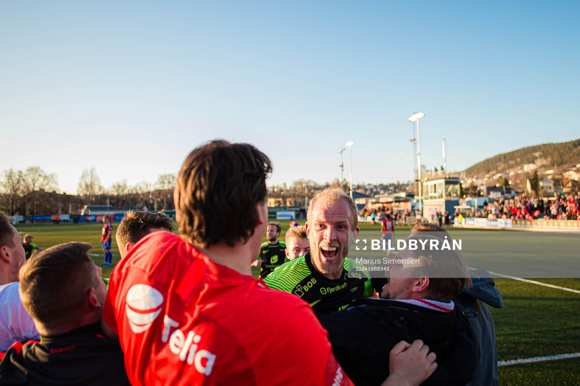 Vegard Leikvoll Moberg of Brann celebrates