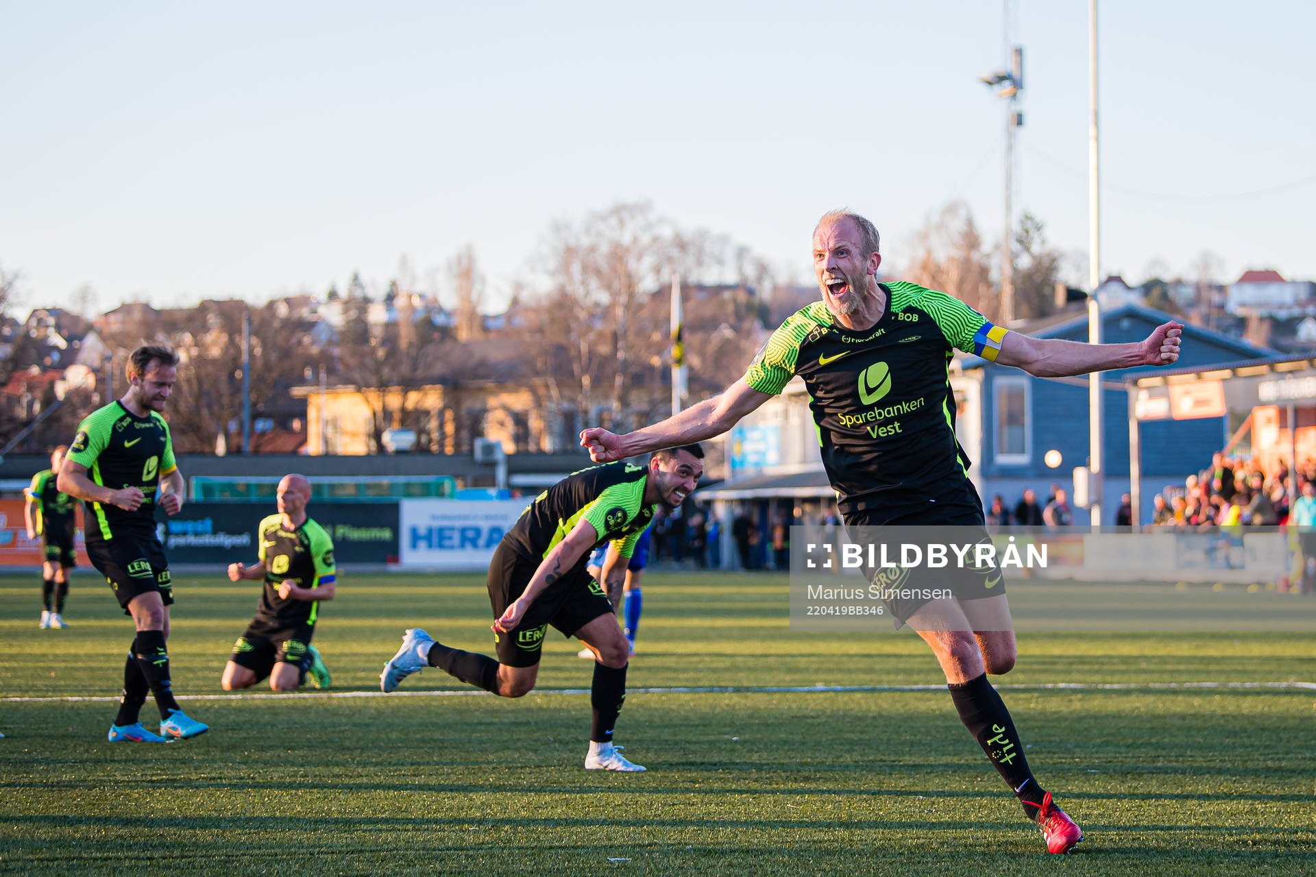 Vegard Leikvoll Moberg of Brann celebrates