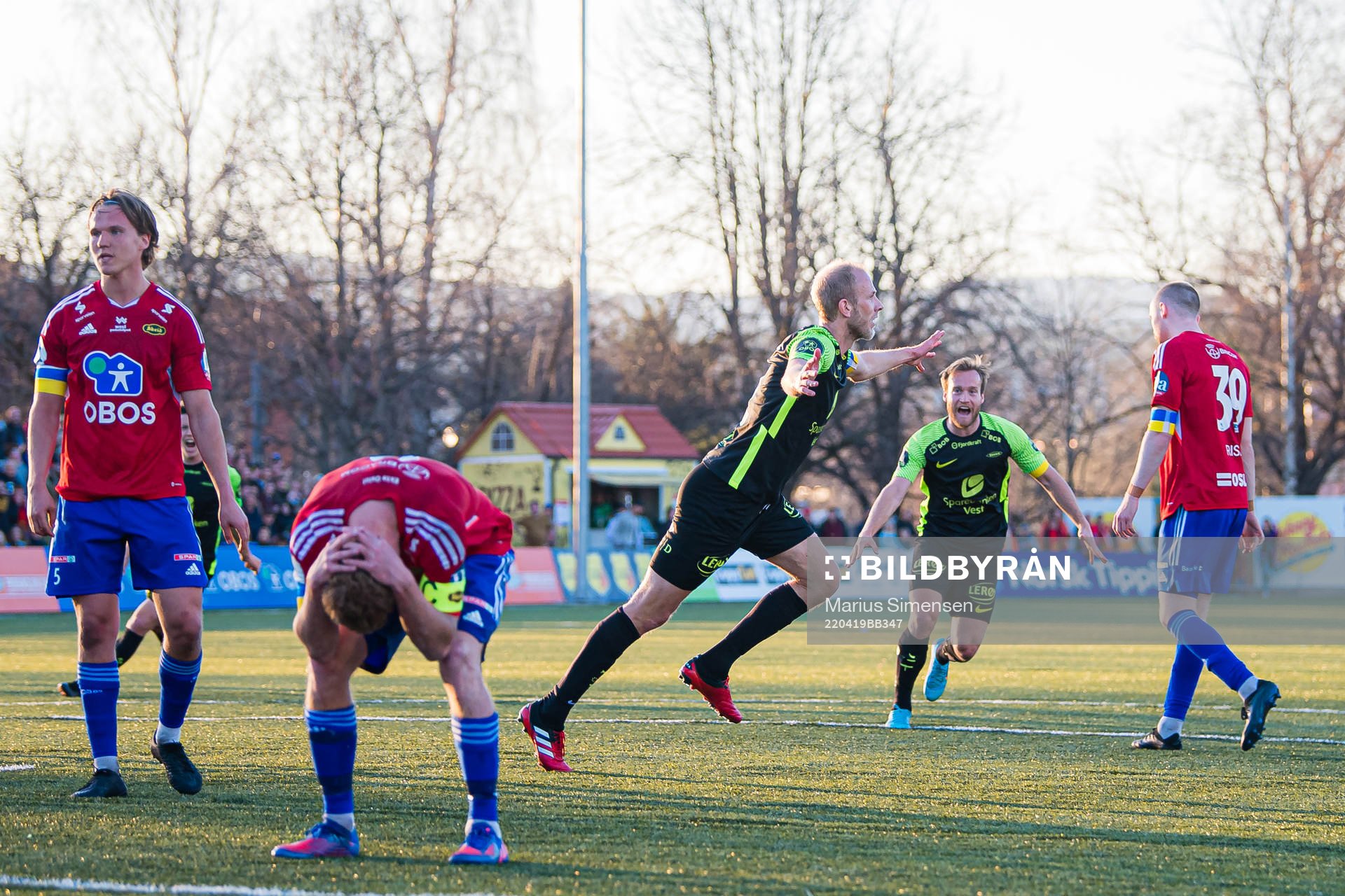 Vegard Leikvoll Moberg of Brann celebrates
