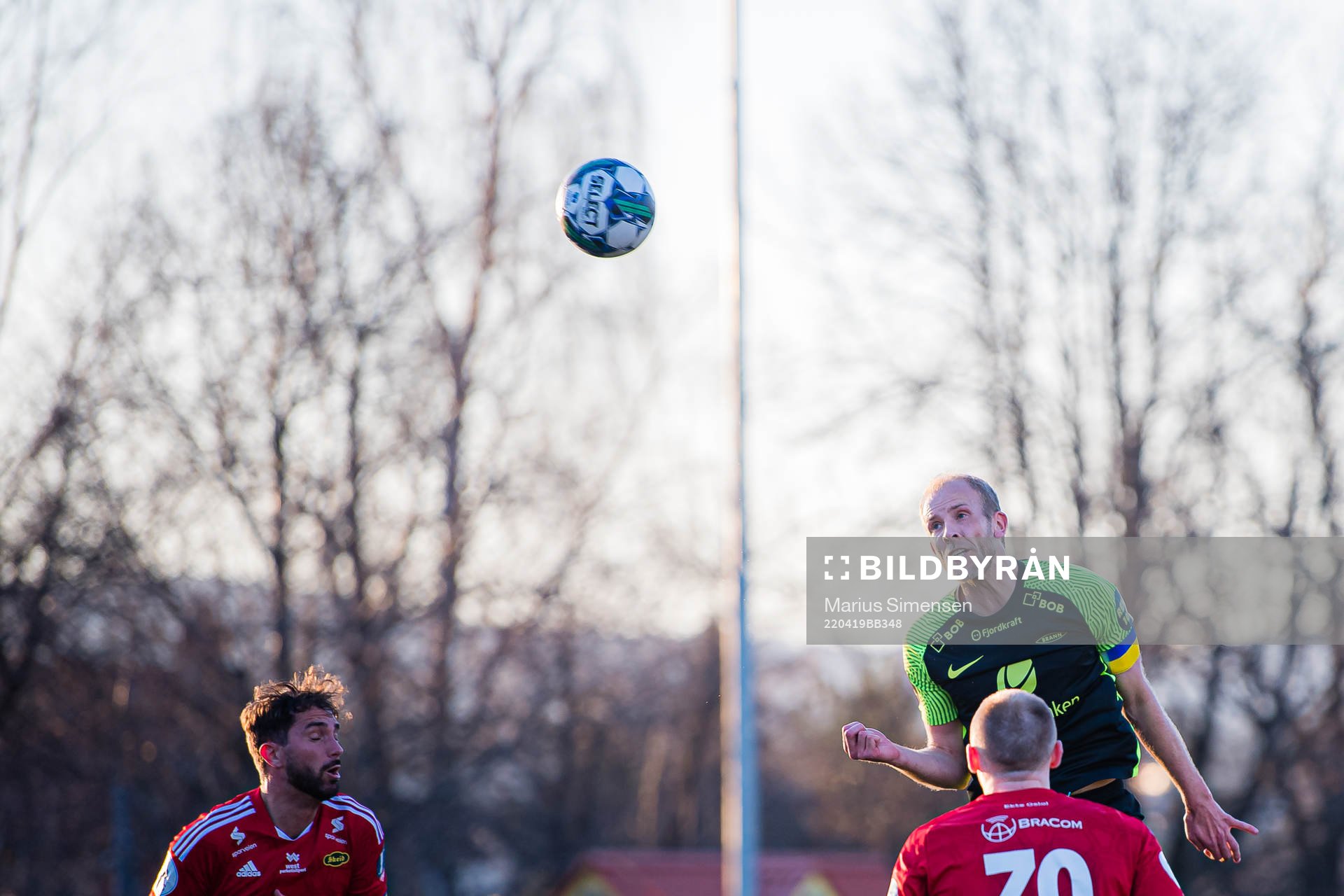 Vegard Leikvoll Moberg of Brann scores the 2-3 goal