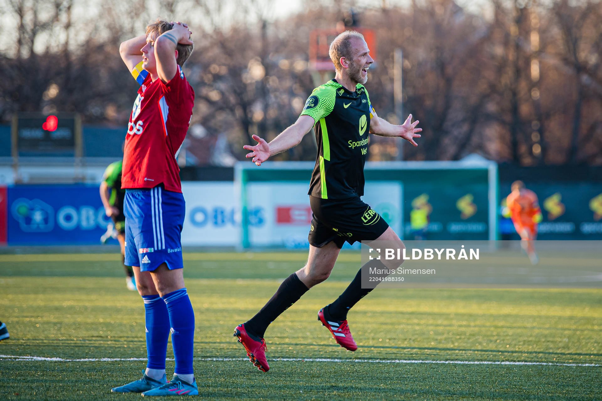 Vegard Leikvoll Moberg of Brann celebrates