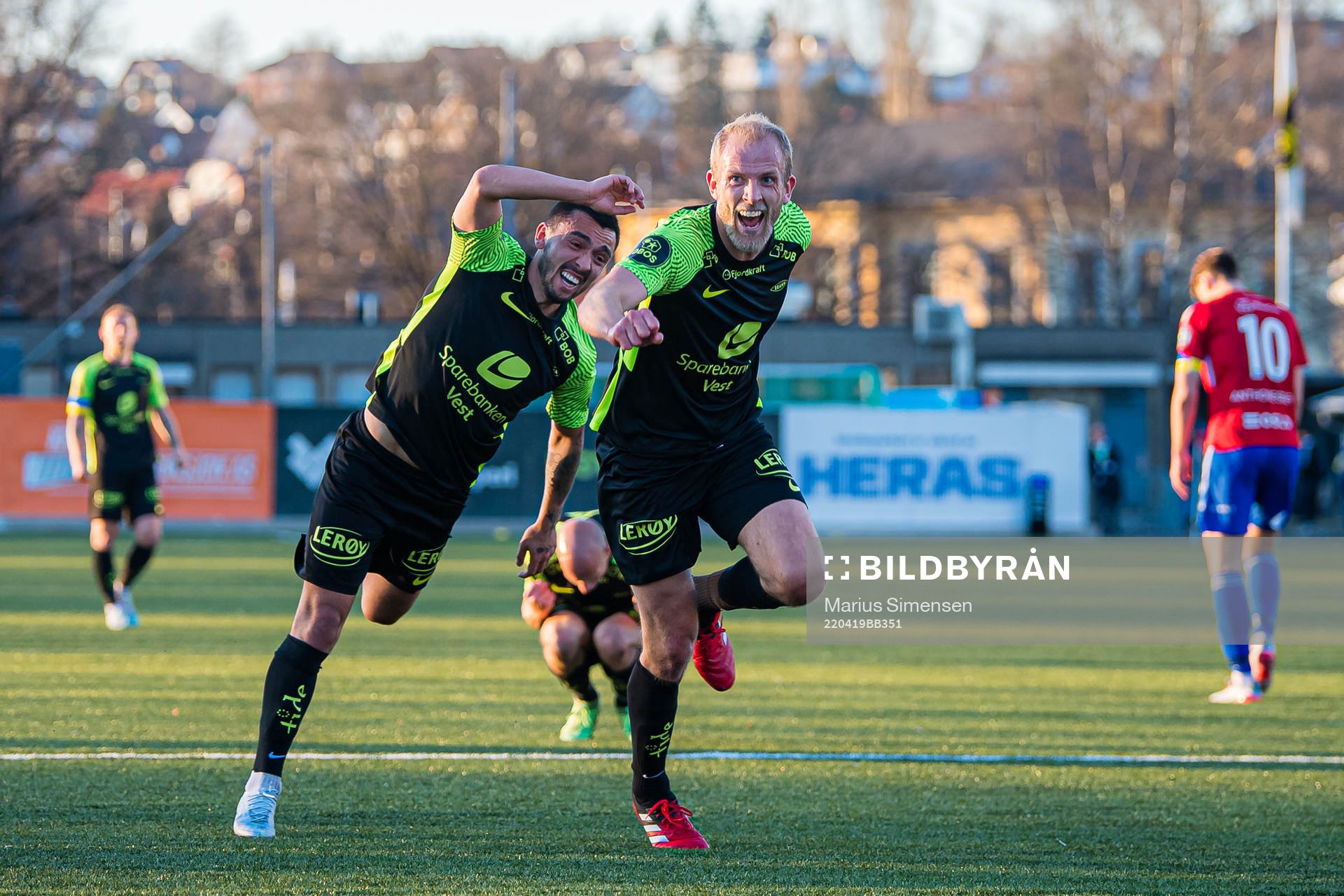 Vegard Leikvoll Moberg of Brann celebrates with Niklas