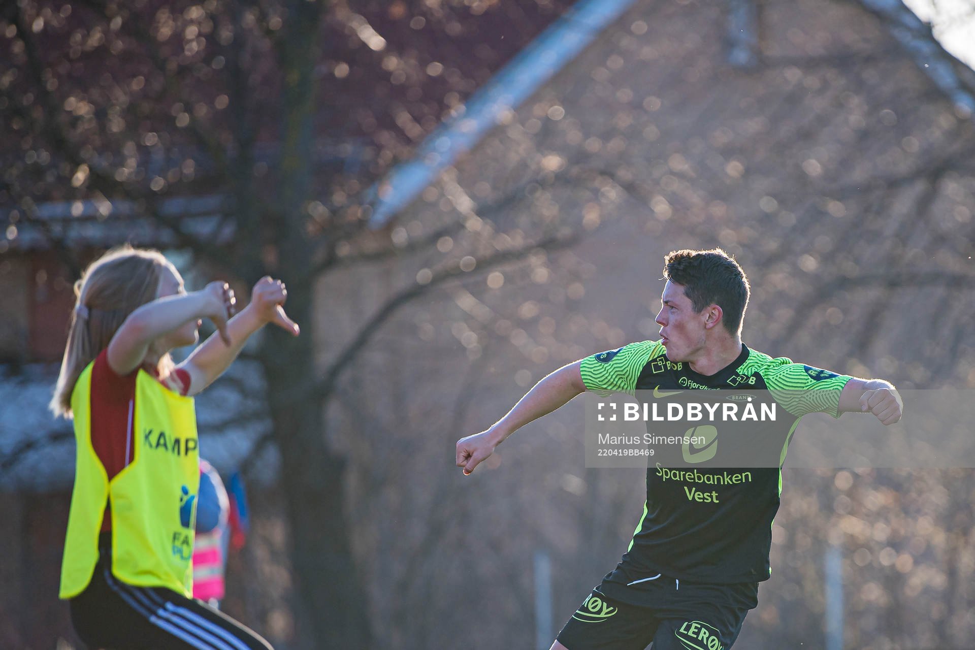 Mathias Knutsen Rasmussen of Brann celebrates