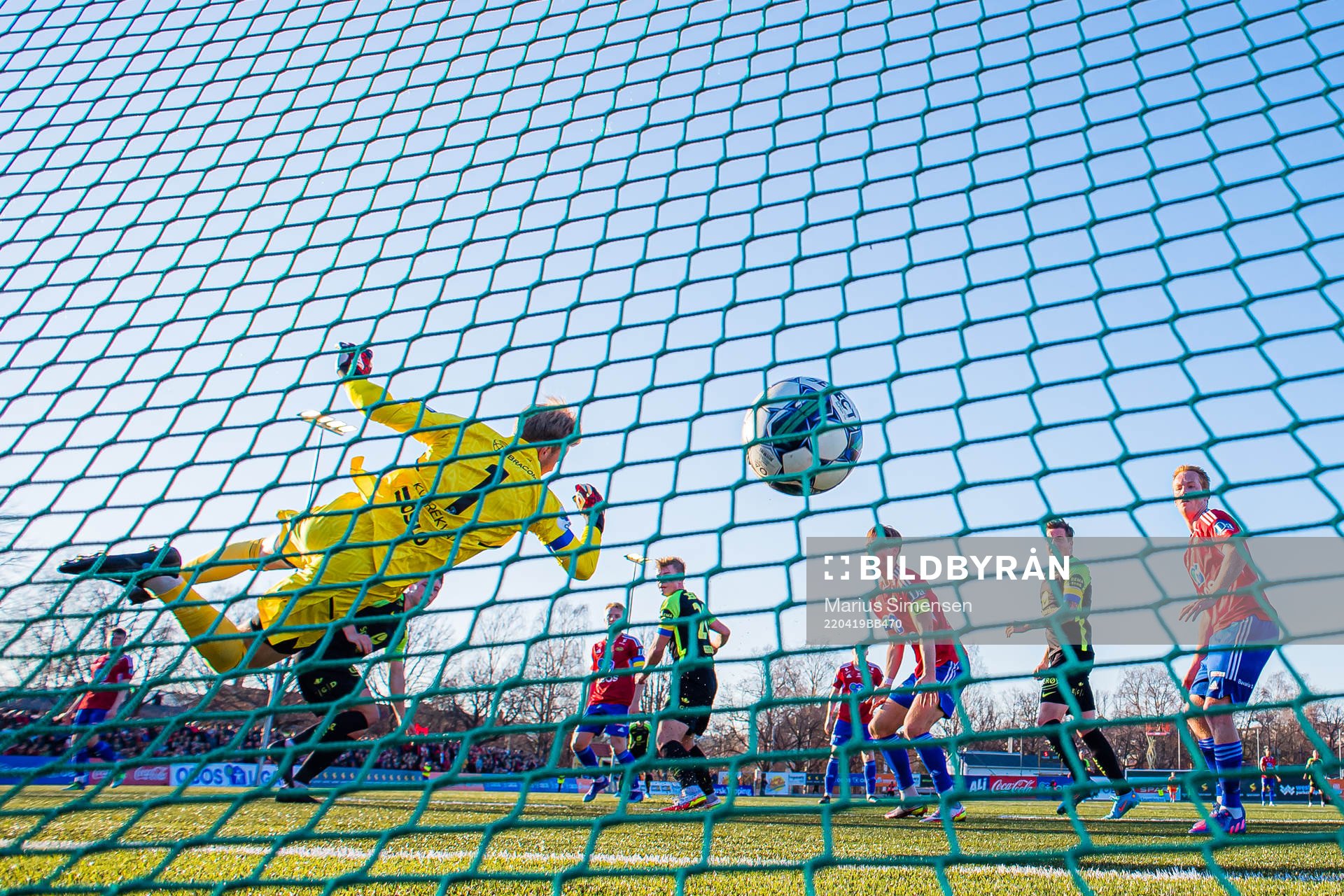 Mathias Knutsen Rasmussen of Brann scores the 1-2 goal