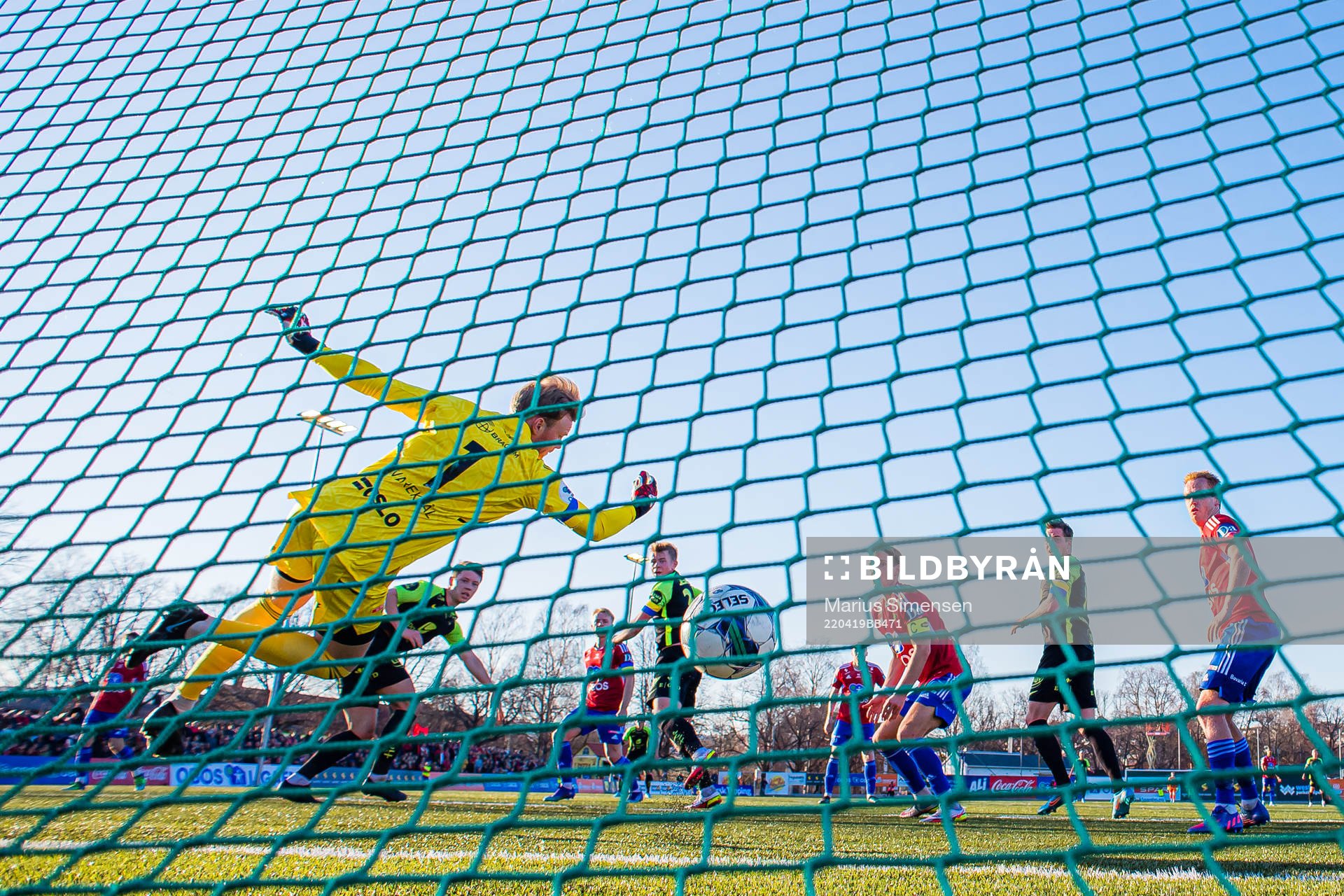 Mathias Knutsen Rasmussen of Brann scores the 1-2 goal