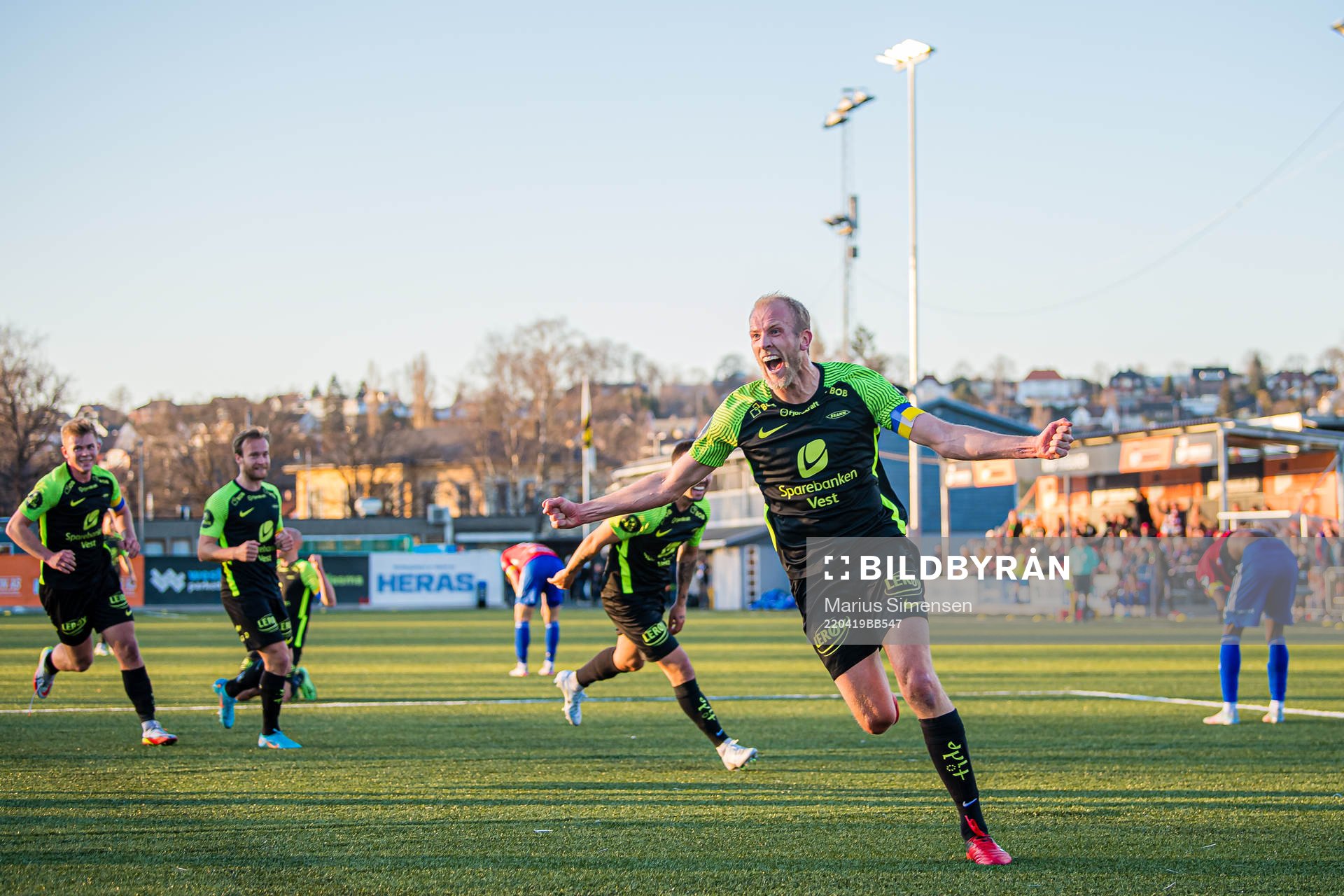 Vegard Leikvoll Moberg of Brann celebrates