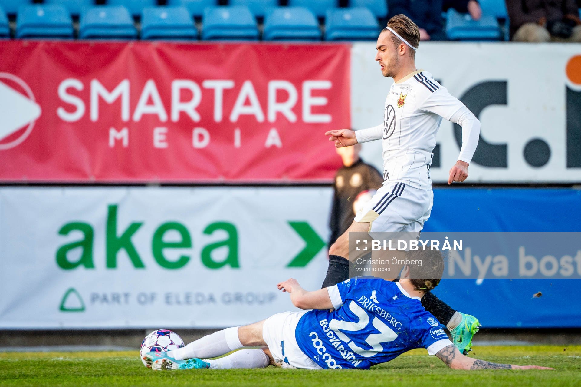 Östersunds Felix Hörberg mot Trelleborgs Bödvar