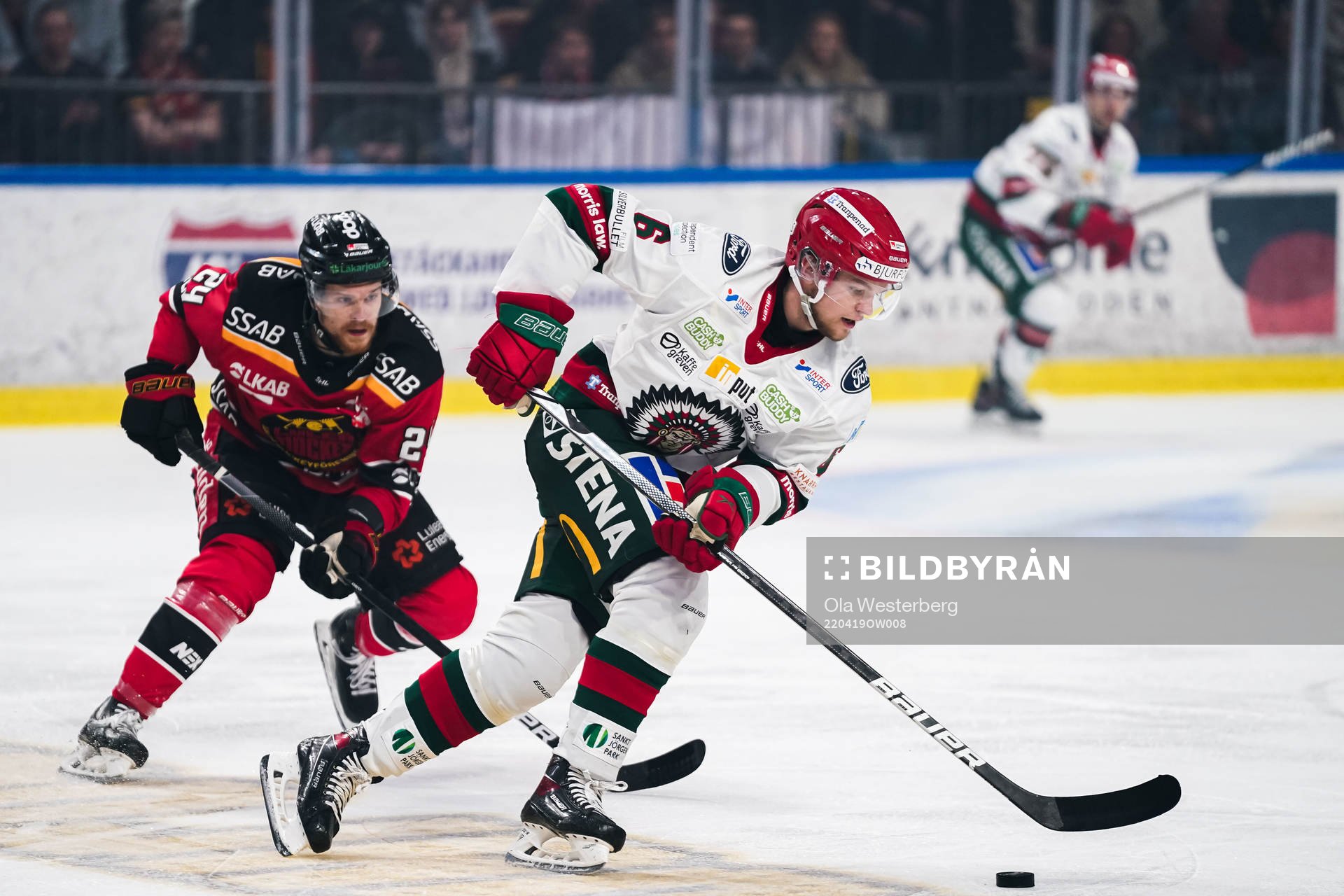 Luleås Brendan Shinnimin och Frölundas Mattias Norlinder