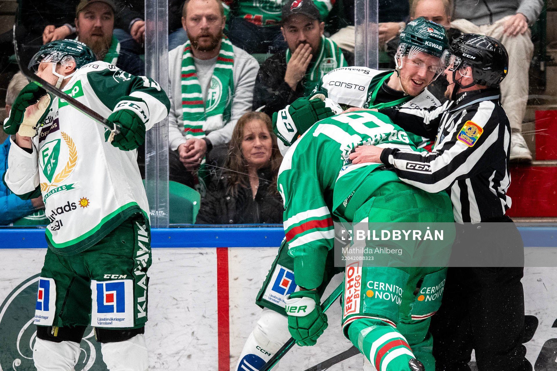 Färjestads Daniel Viksten och Martin Johnsen i bråk med
