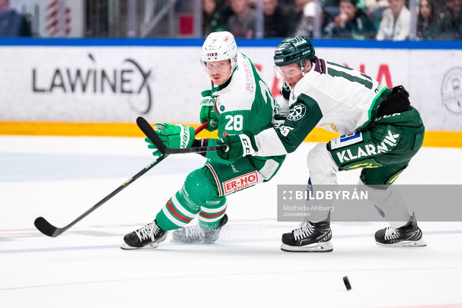 Rögles Anton Bengtsson och Färjestads Gustav Rydahl