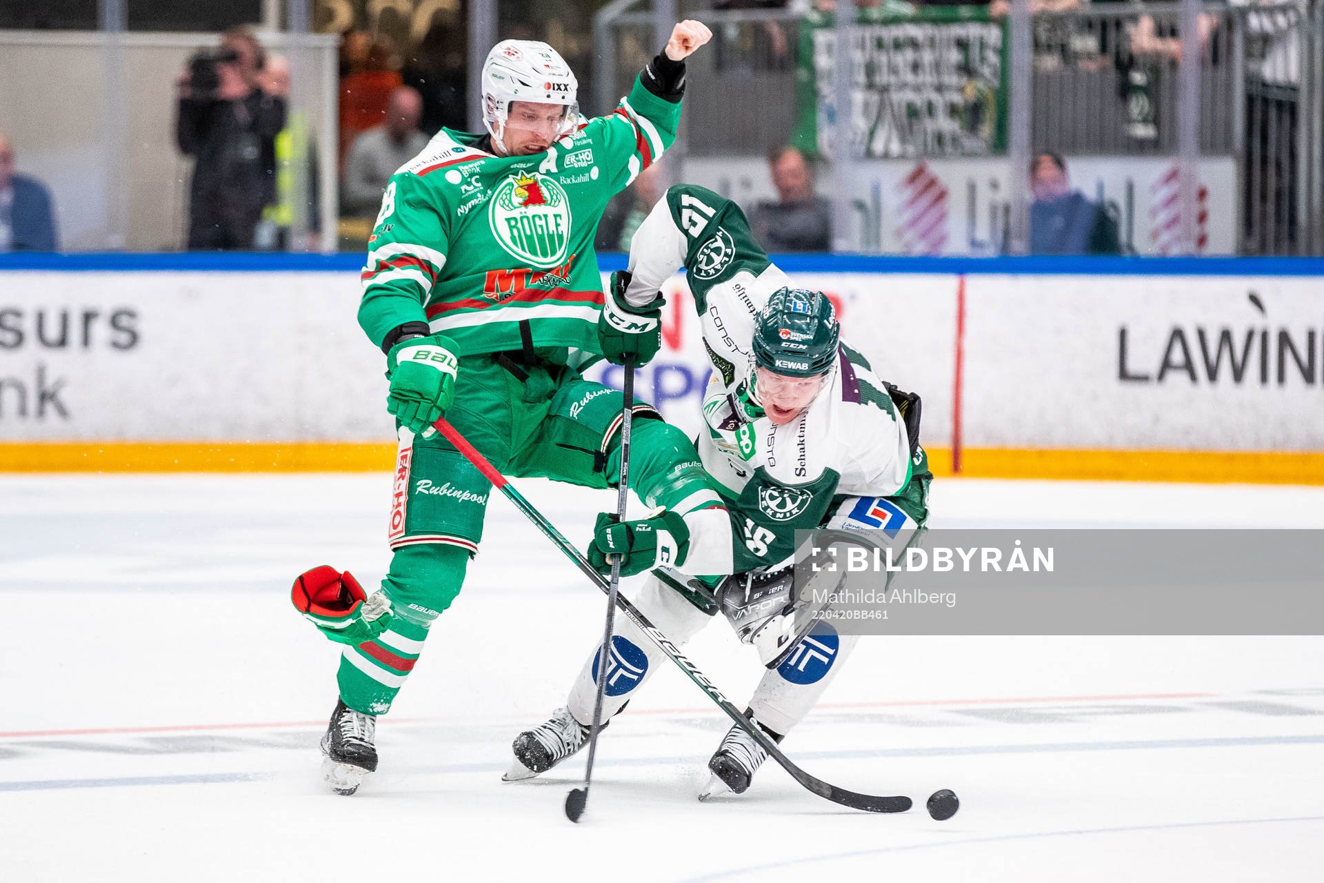 Rögles Anton Bengtsson och Färjestads Gustav Rydahl