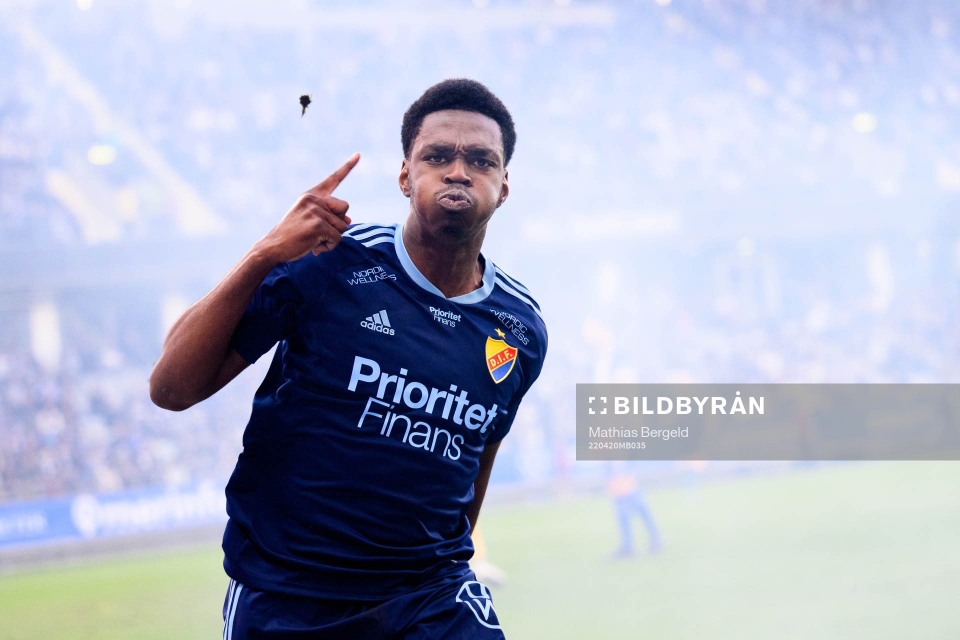 Djurgårdens Joel Asoro jublar