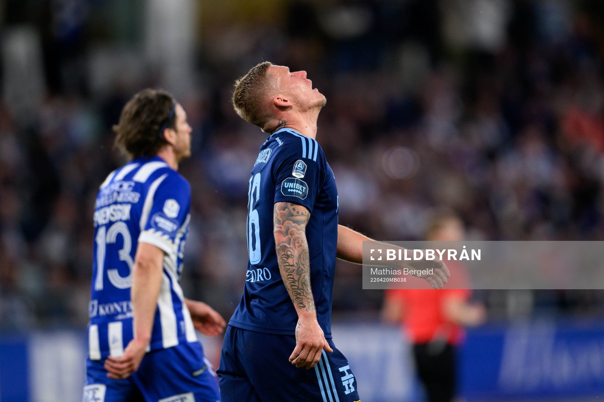 Djurgårdens Victor Edvardsen deppar