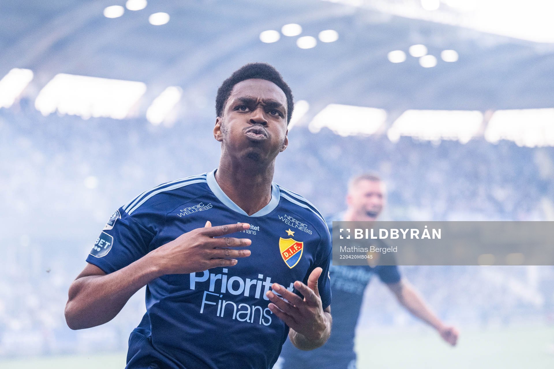 Djurgårdens Joel Asoro jublar