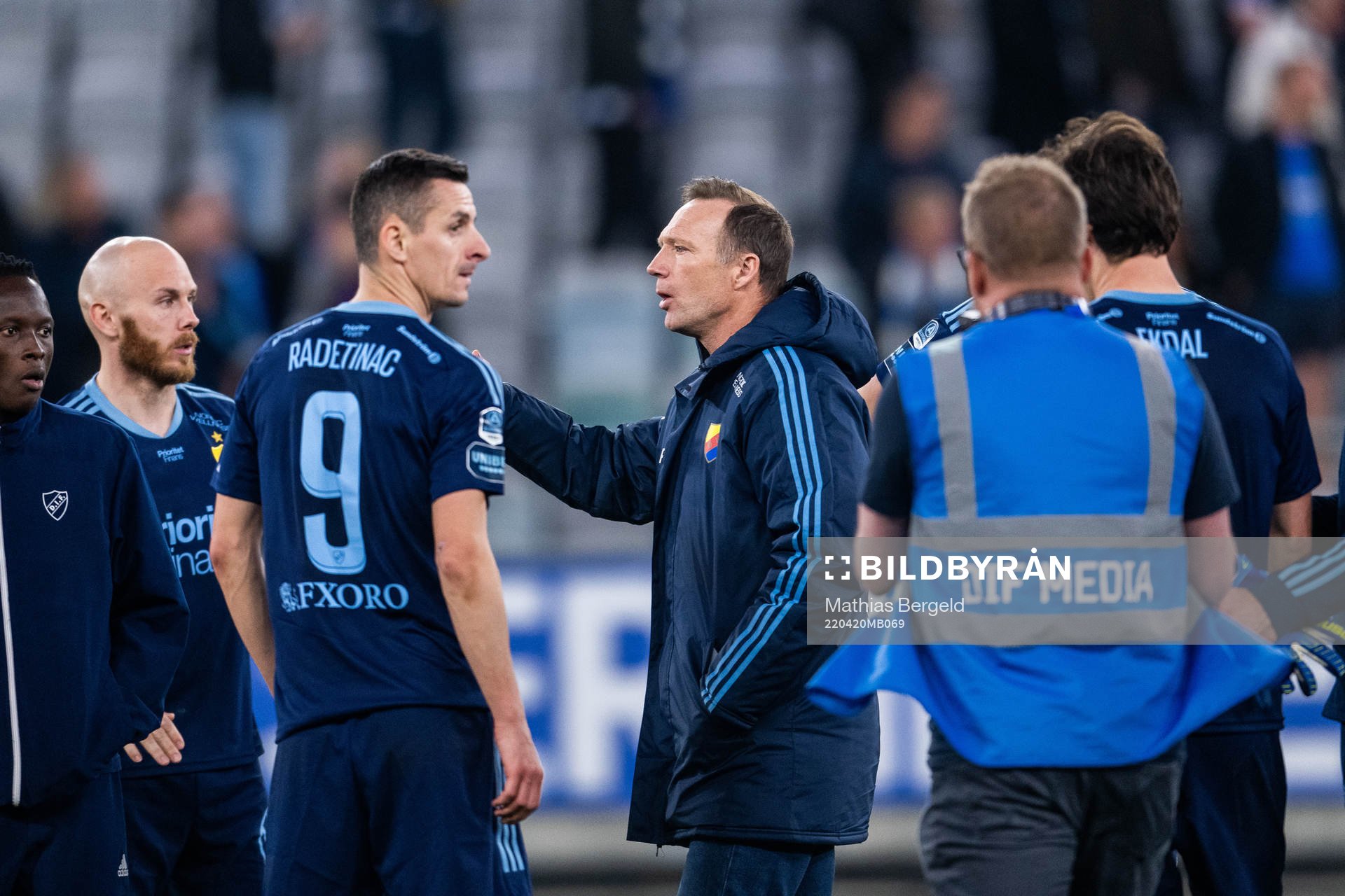 Djurgårdens Haris Radetinac och tränare Kim Bergstrand