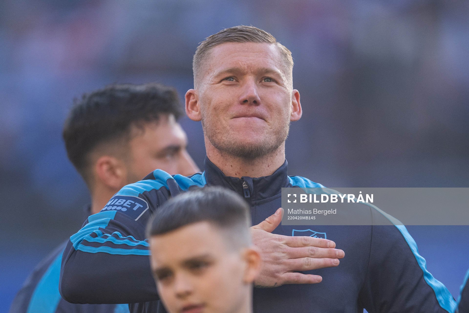 Djurgårdens Victor Edvardsen vid line up