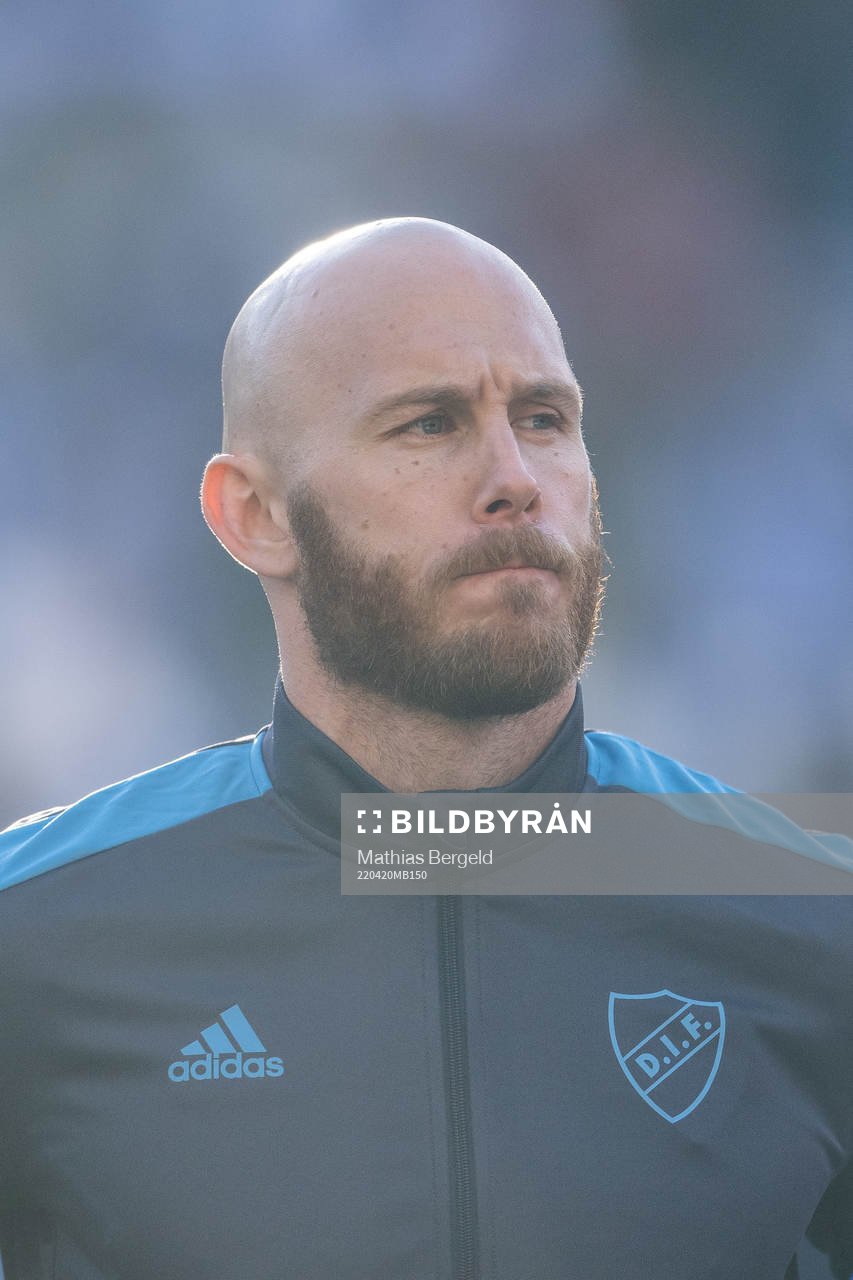 Djurgårdens Magnus Eriksson vid line up