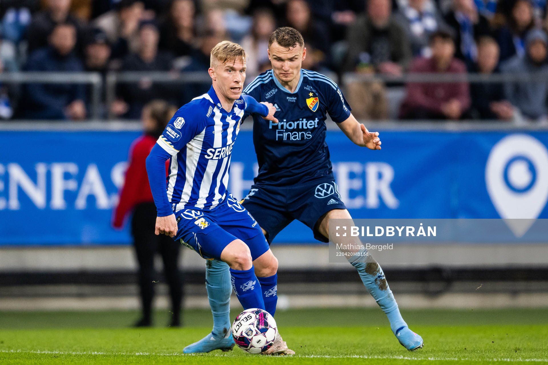 IFK Göteborgs Oscar Wendt och Djurgårdens Piotr Johansson
