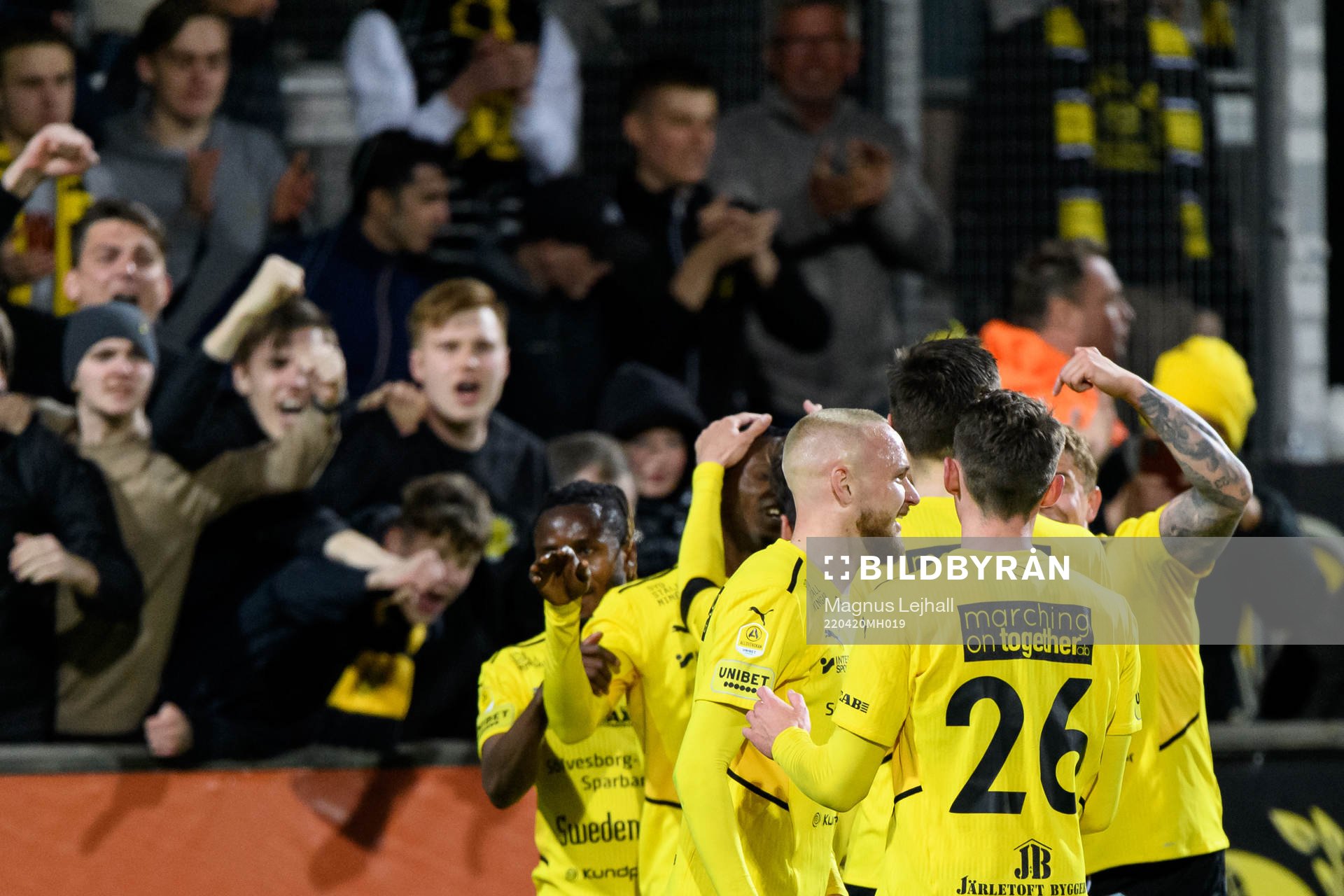 Mjällbys Silas Nwankwo jublar