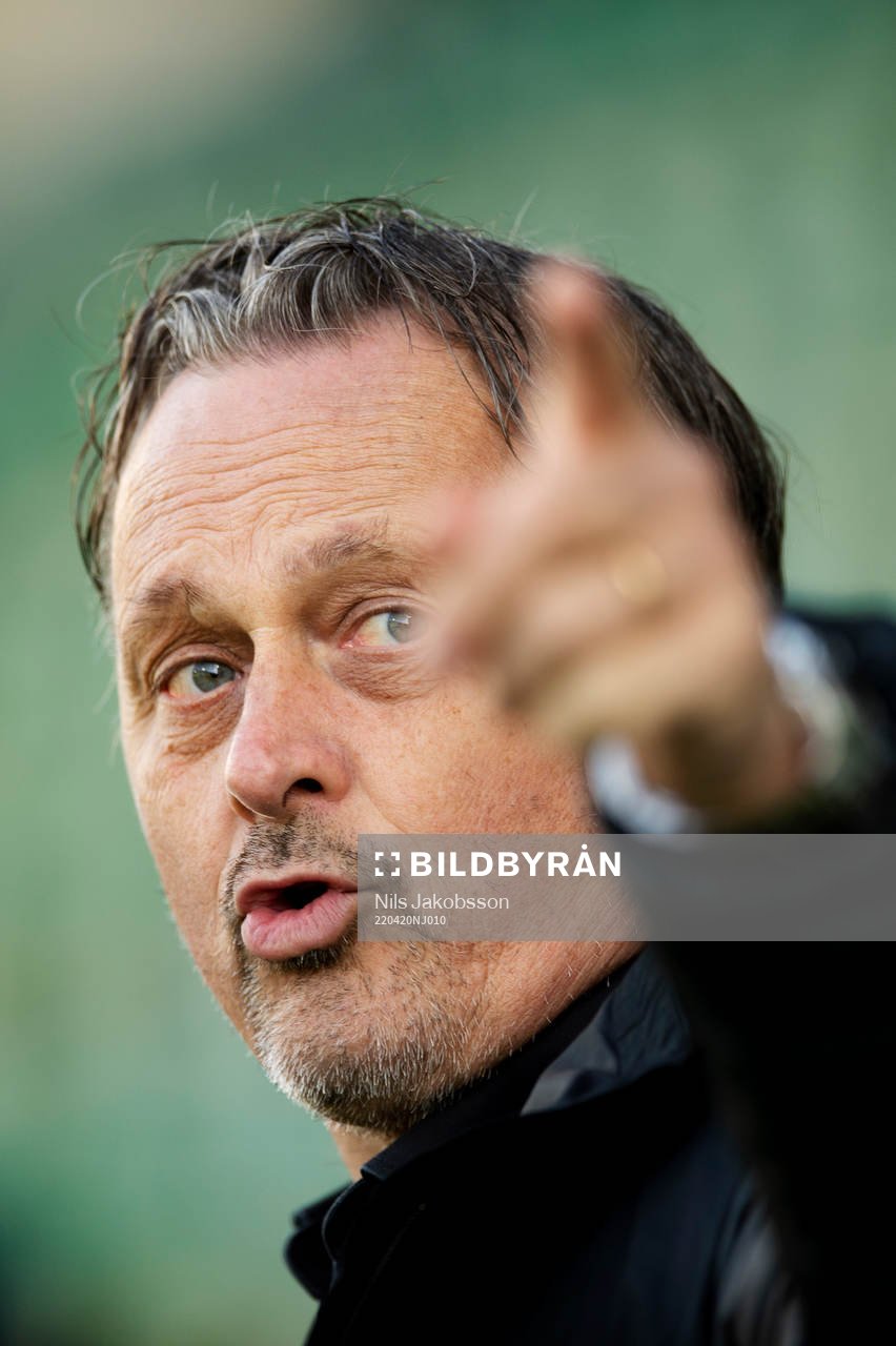 Sundsvalls sportchef Urban Hagblom innan fotbollsmatchen i Allsvenskan mellan GIF Sundsvall och Kalmar den 20 april 2022 i Sundsvall. 