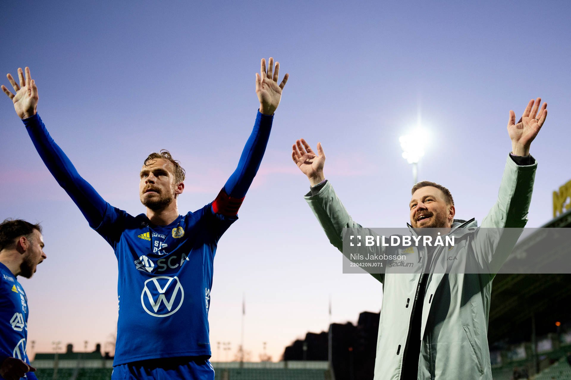 Sundsvalls Pontus Engblom och tränare Henrik Åhnstrand