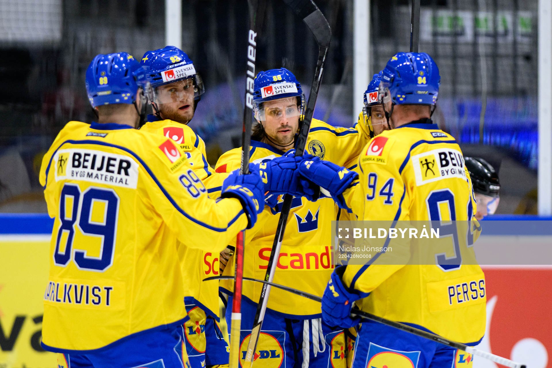 Mathias Bromé of Sweden celebrate