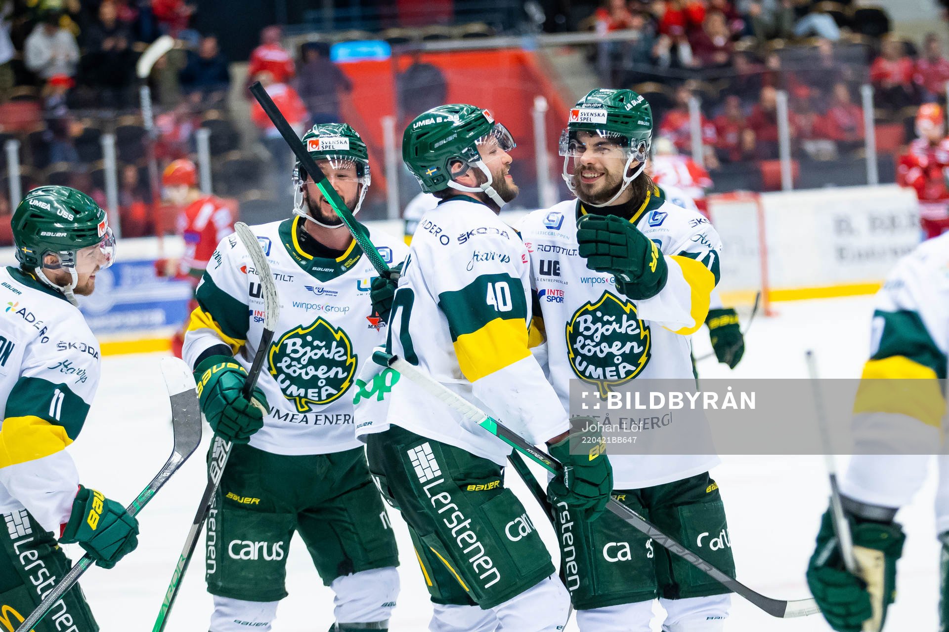 Björklövens Sebastian Selin och Gustav Possler jublar