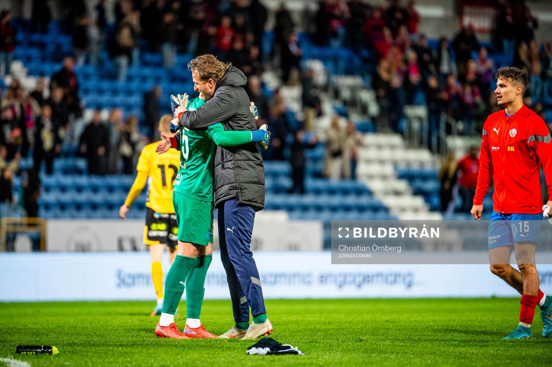 Helsingborgs målvakt Kalle Joelsson och målvakt Anders