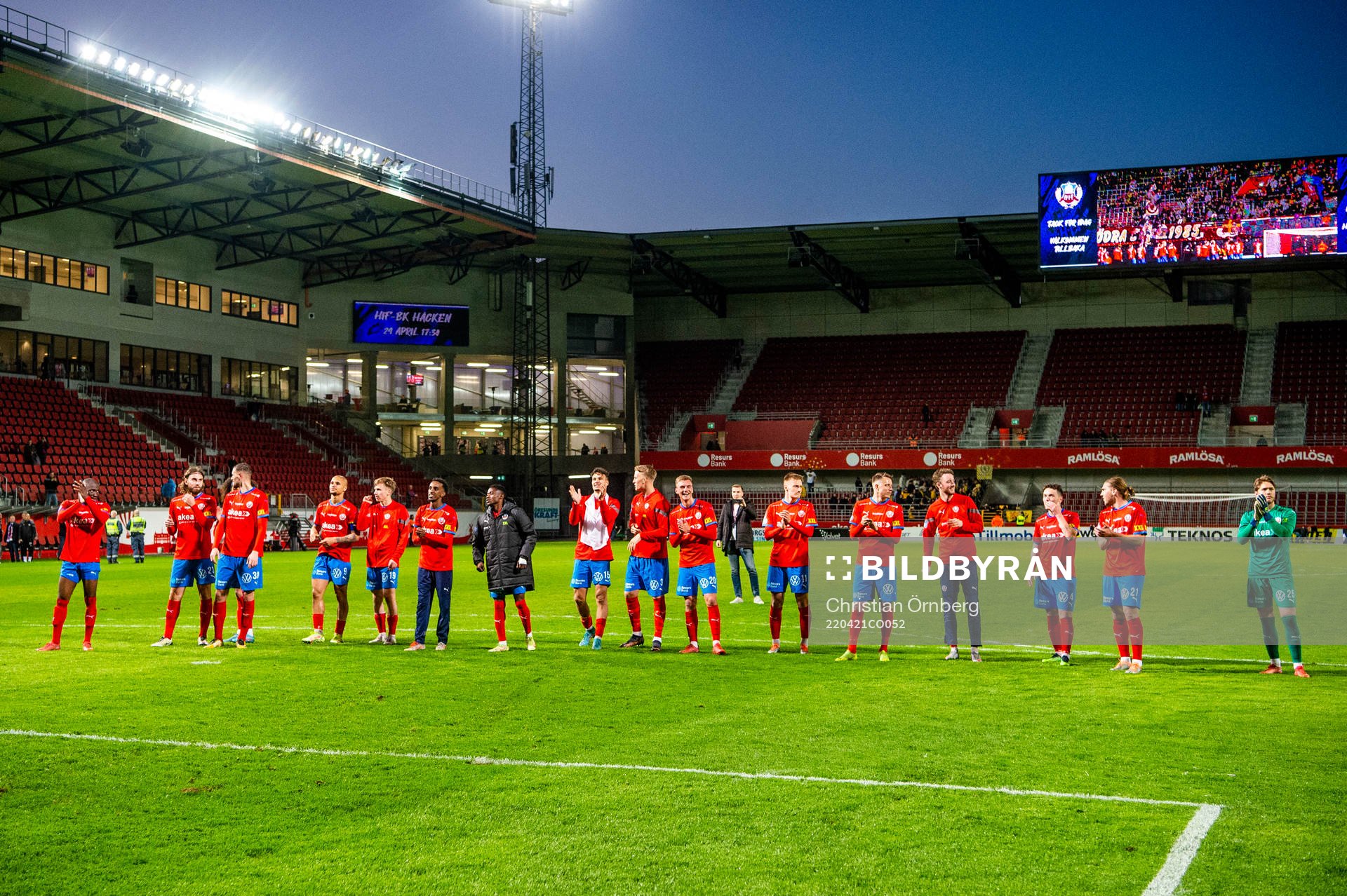 Helsingborgs spelare jublar