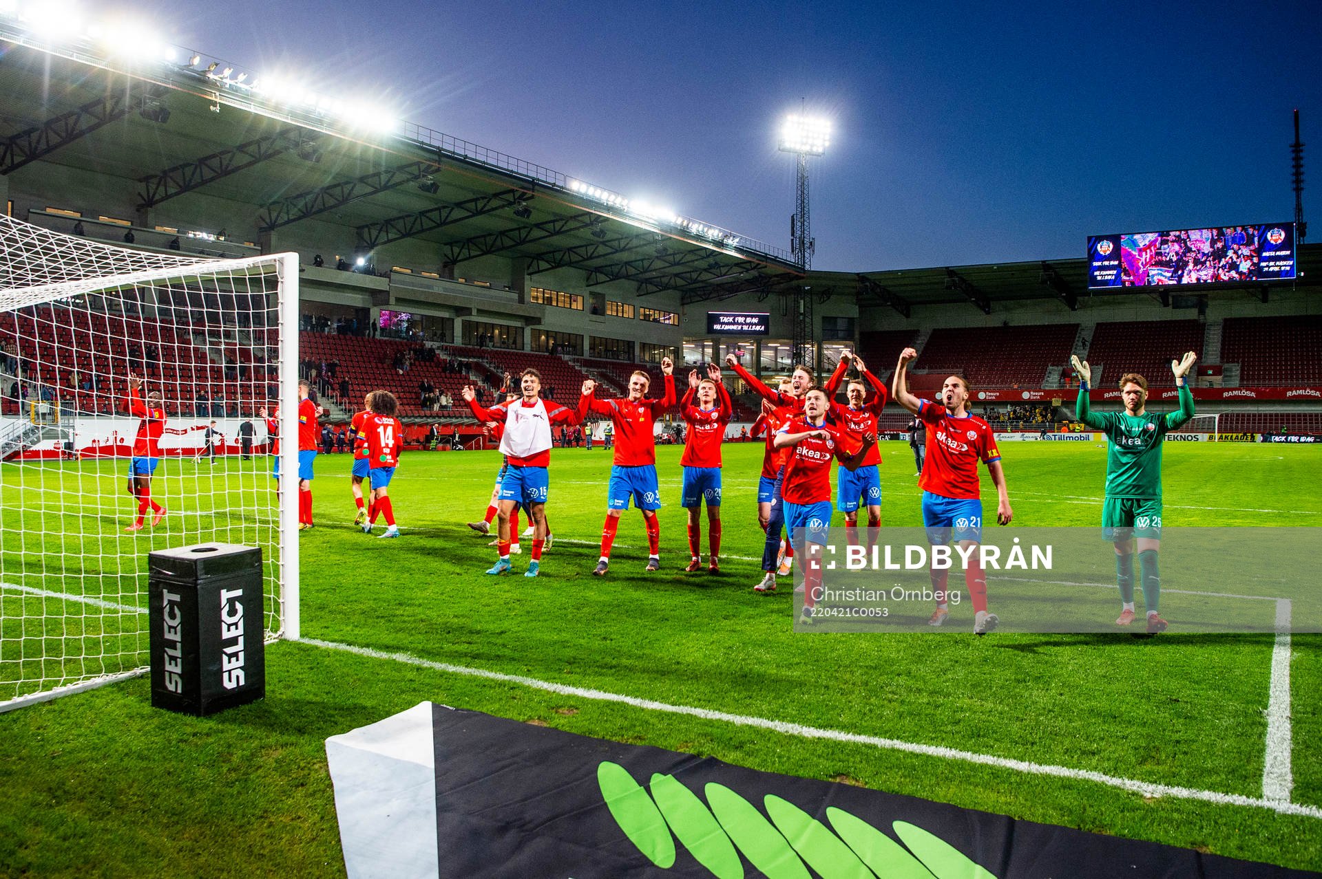 Helsingborgs spelare jublar
