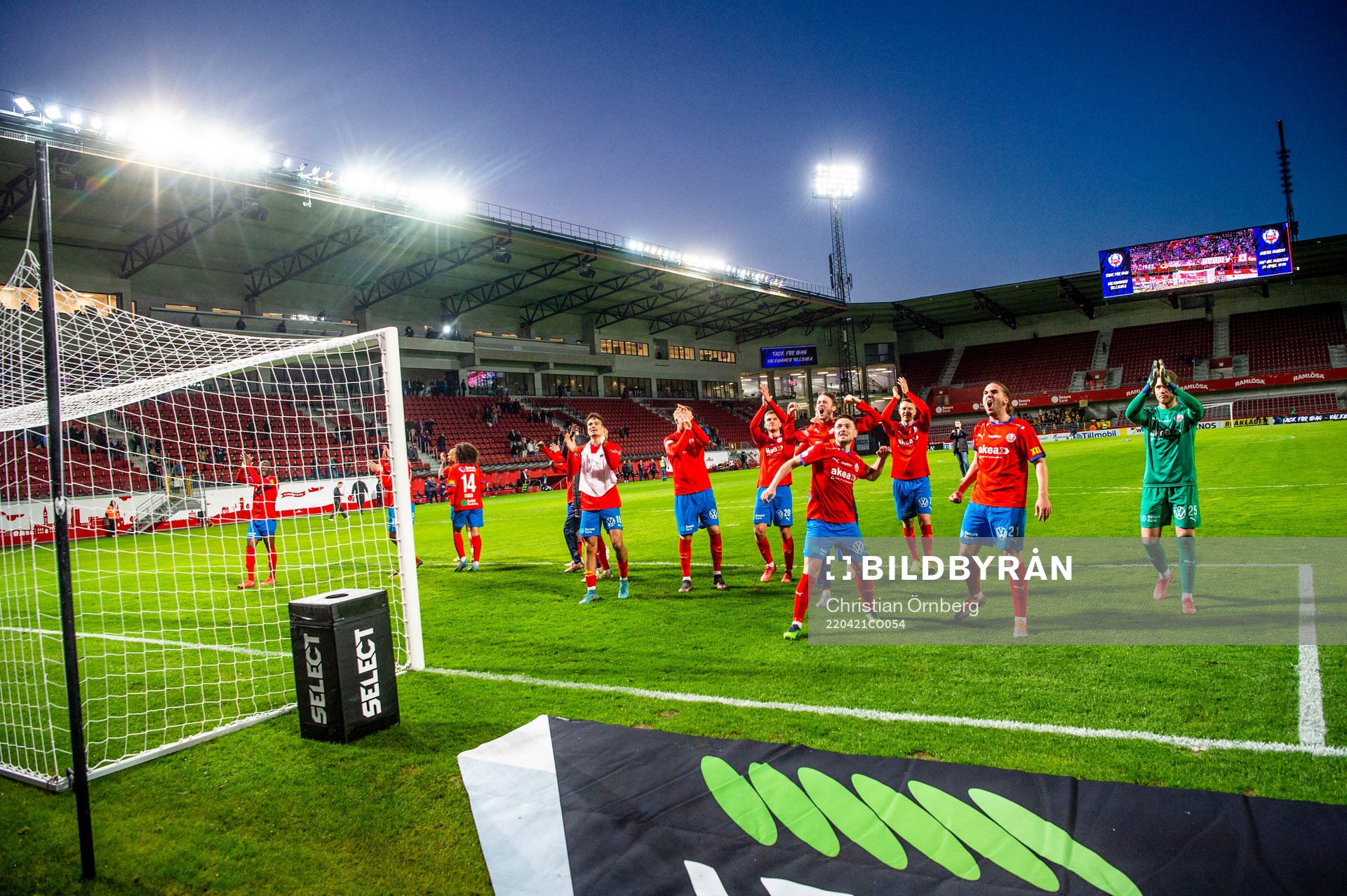 Helsingborgs spelare jublar