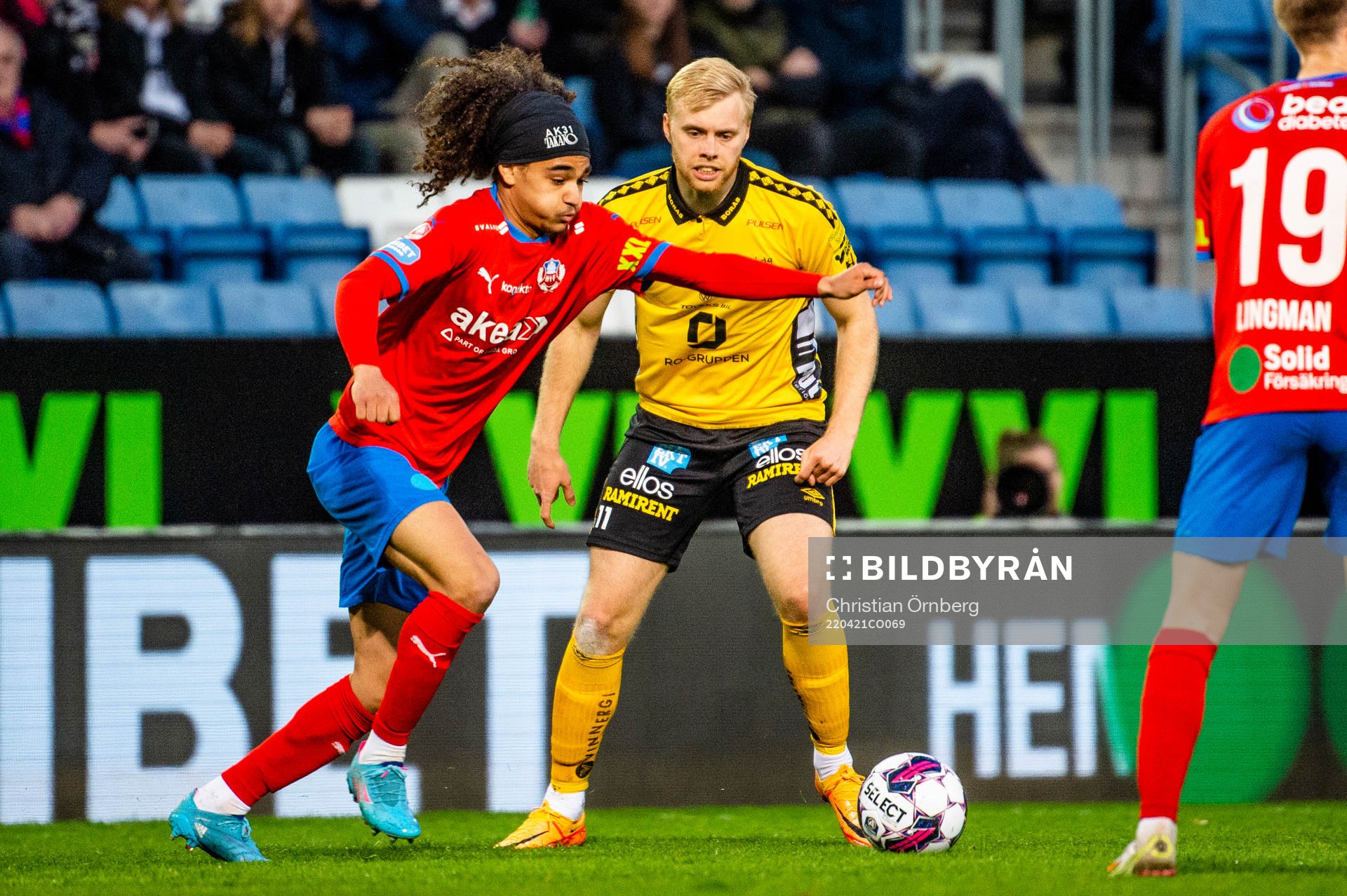 Helsingborgs Adam Kaied mot Elfsborgs Sveinn Gudjohnsen