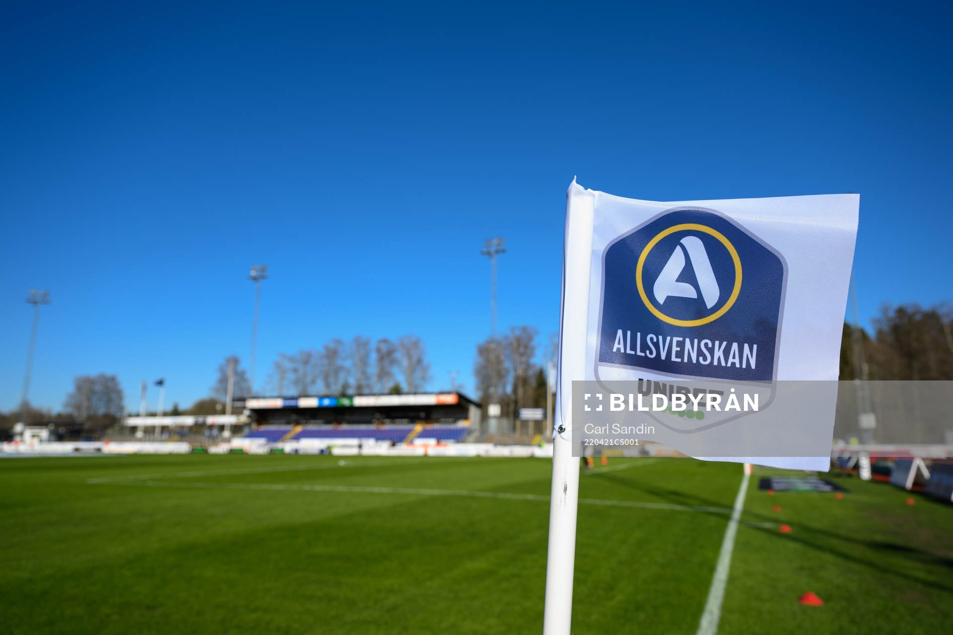 En allsvensk hörnflagga på Finnvedsvallen innan