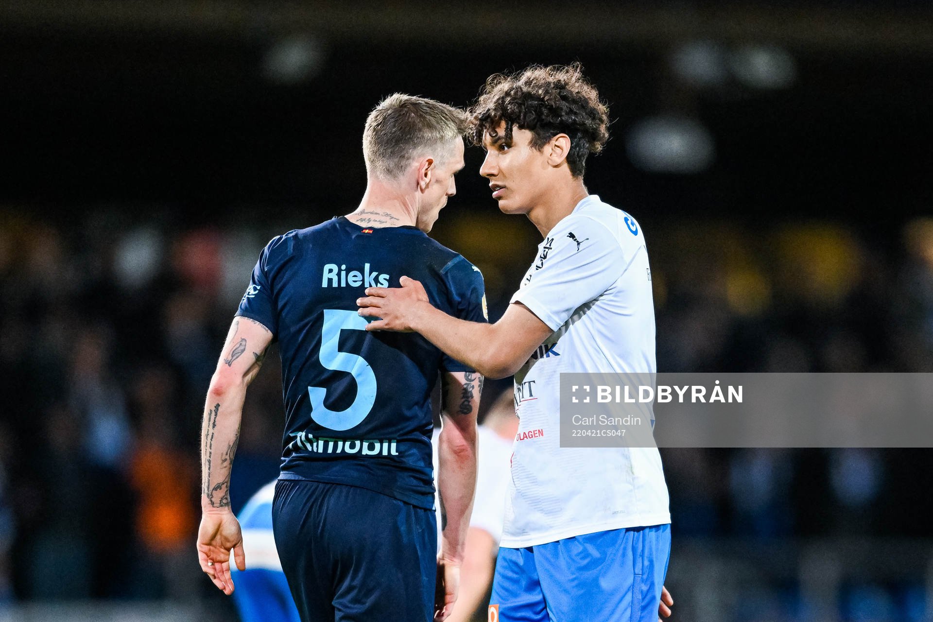 Malmö FFs Sören Rieks och Värnamos Robin Tihi