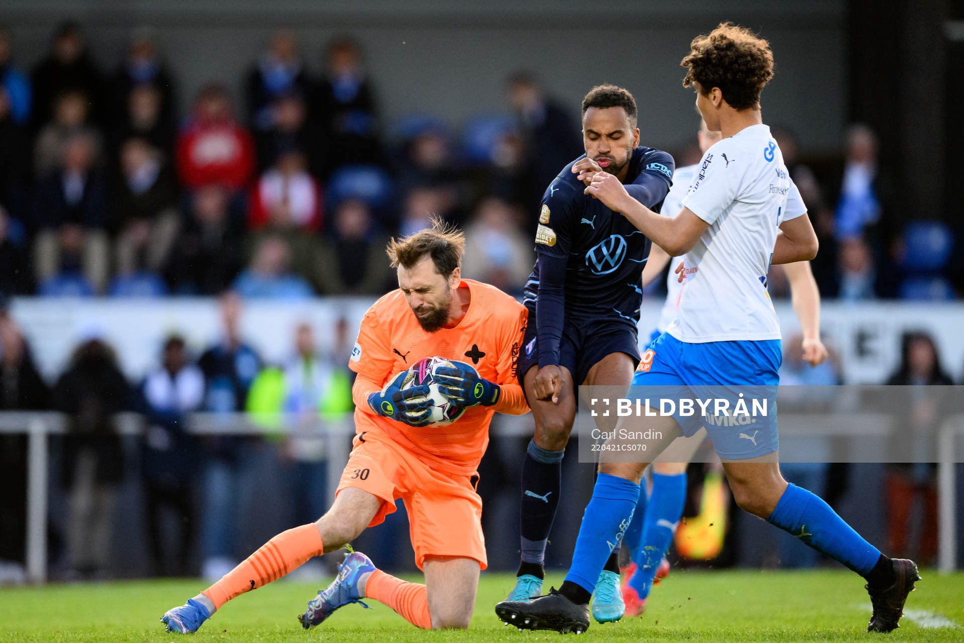 Värnamos målvakt Pilip Vaitsiakhovich och Malmö FFs
