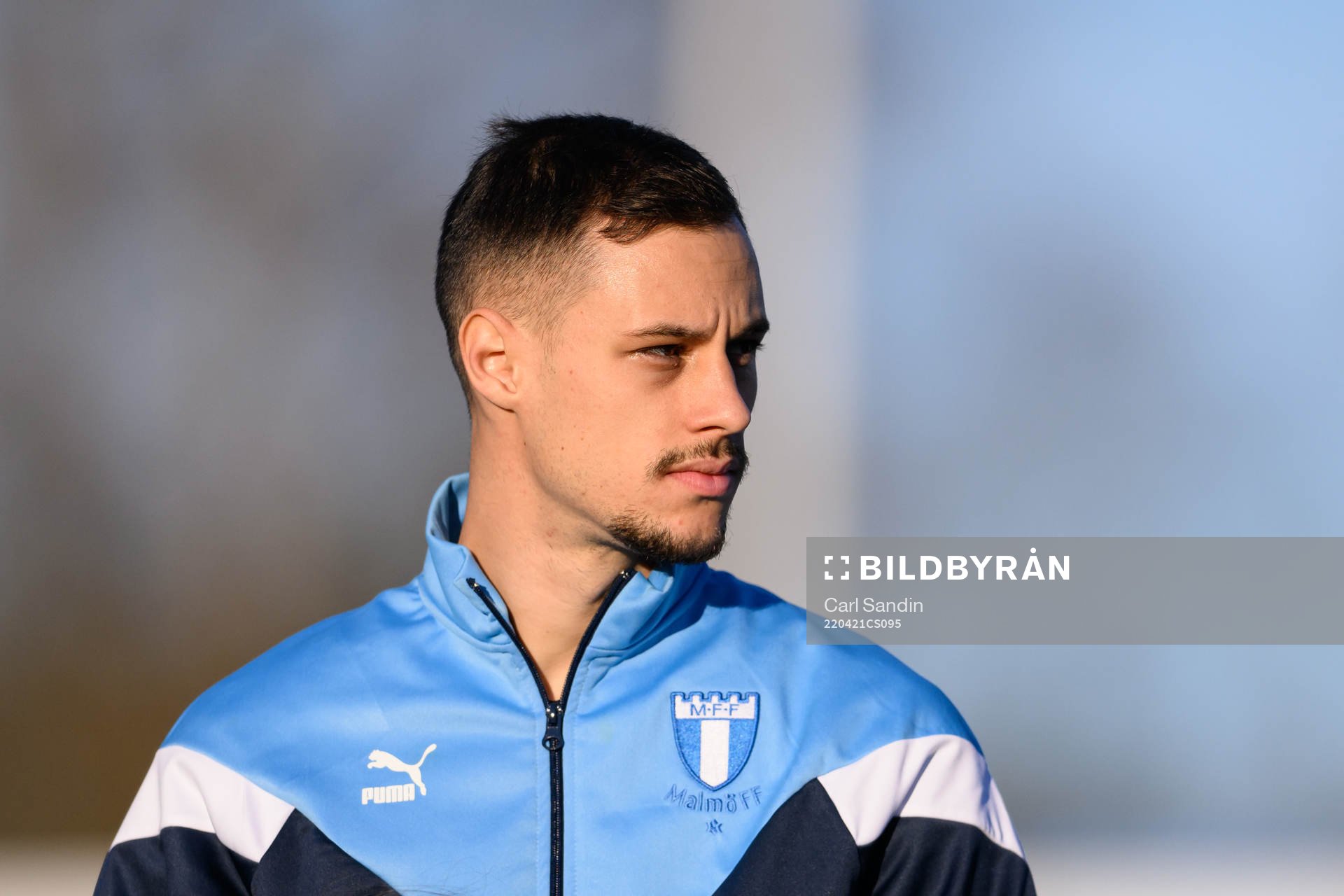 Malmö FFs Veljko Birmancevic vid lineup innan