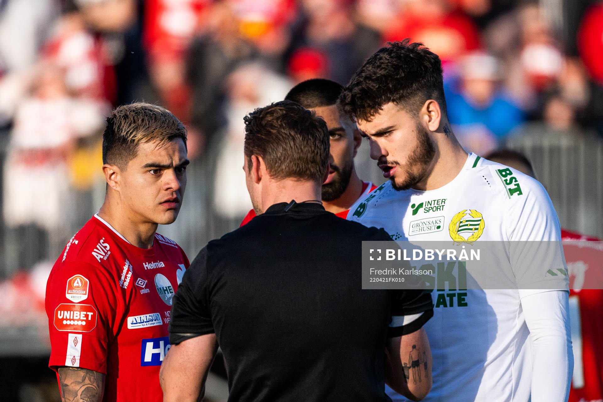 Degerfors Diego Campos och Hammarbys Edvin Kurtulus