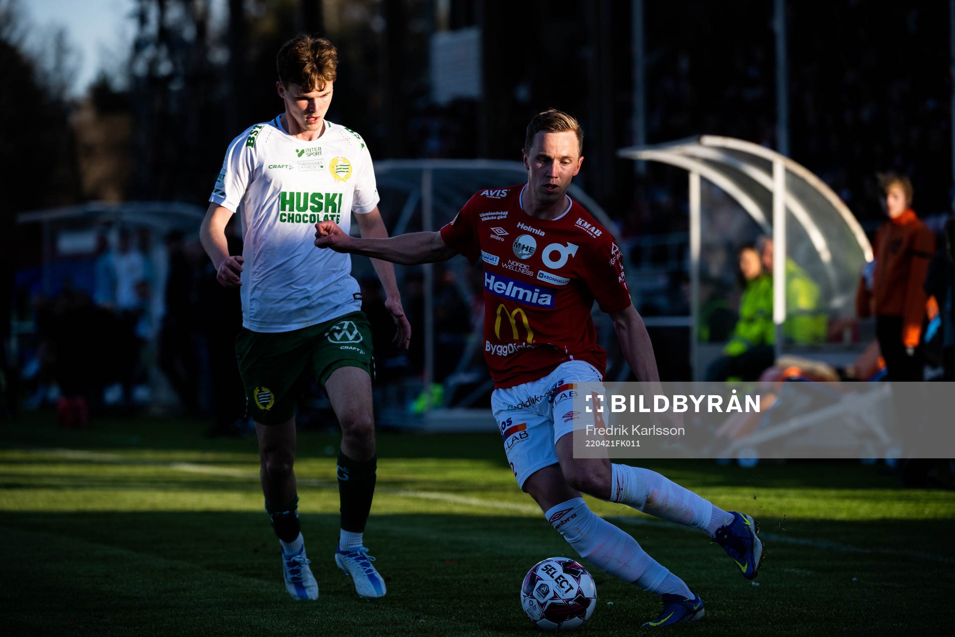Hammarbys Williot Swedberg och Degerfors Erik Lindell