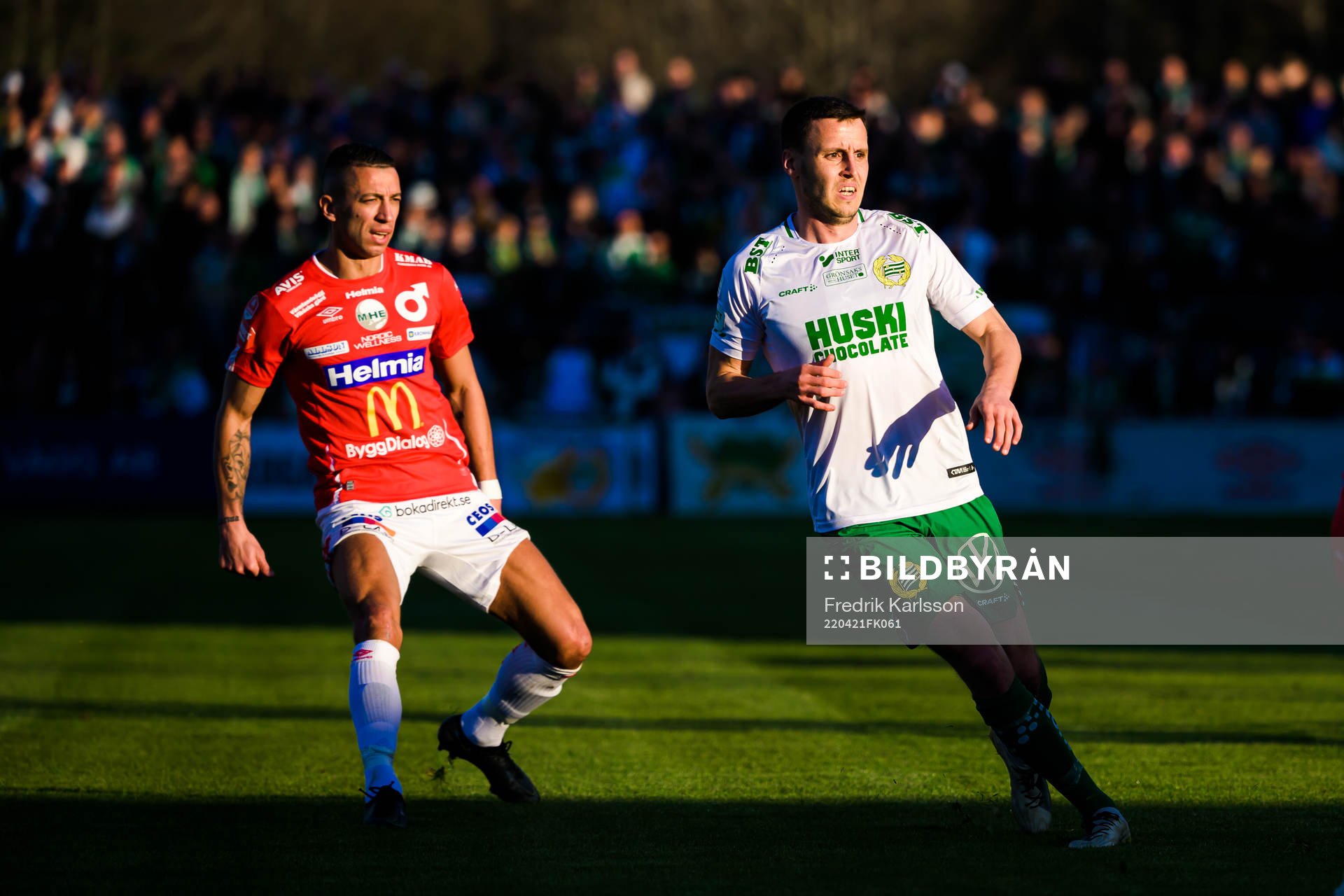 Degerfors Nikola Djurdjic och Hammarbys Jeppe Andrup