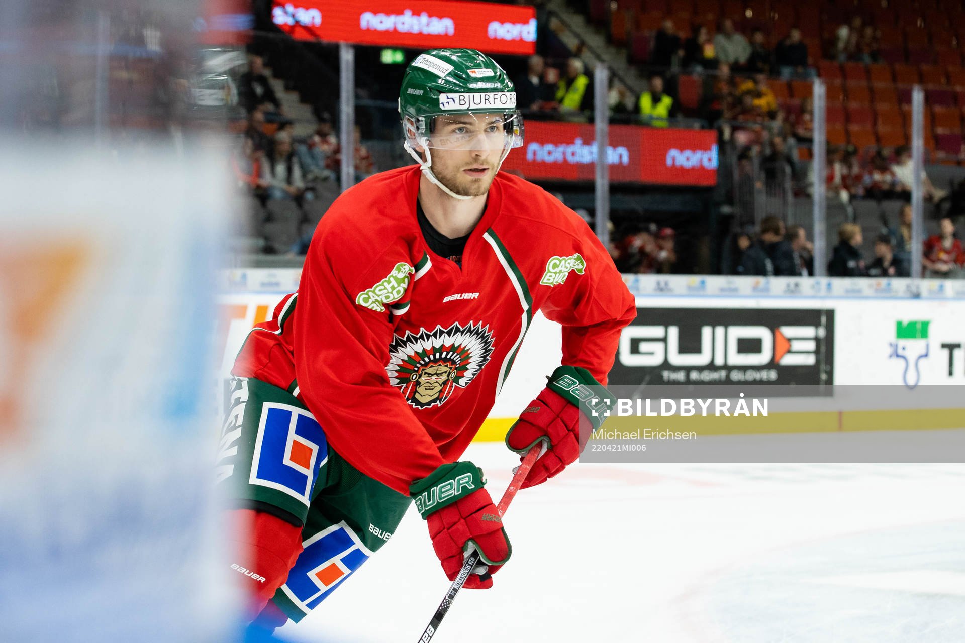 Frölundas Johan Sundström innan semifinal fyra i SHL