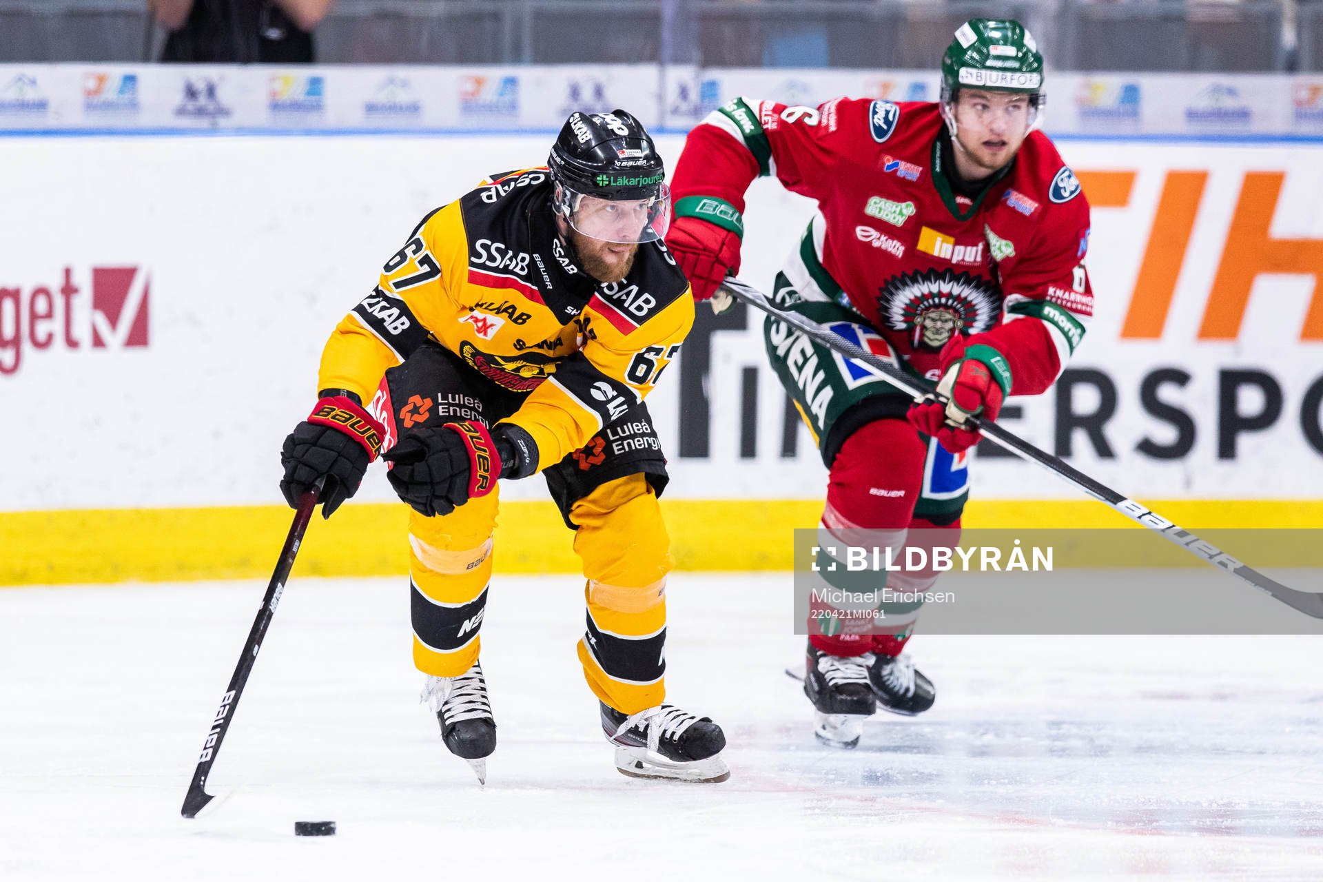 Luleås Linus Omark och Frölundas Mattias Norlinder