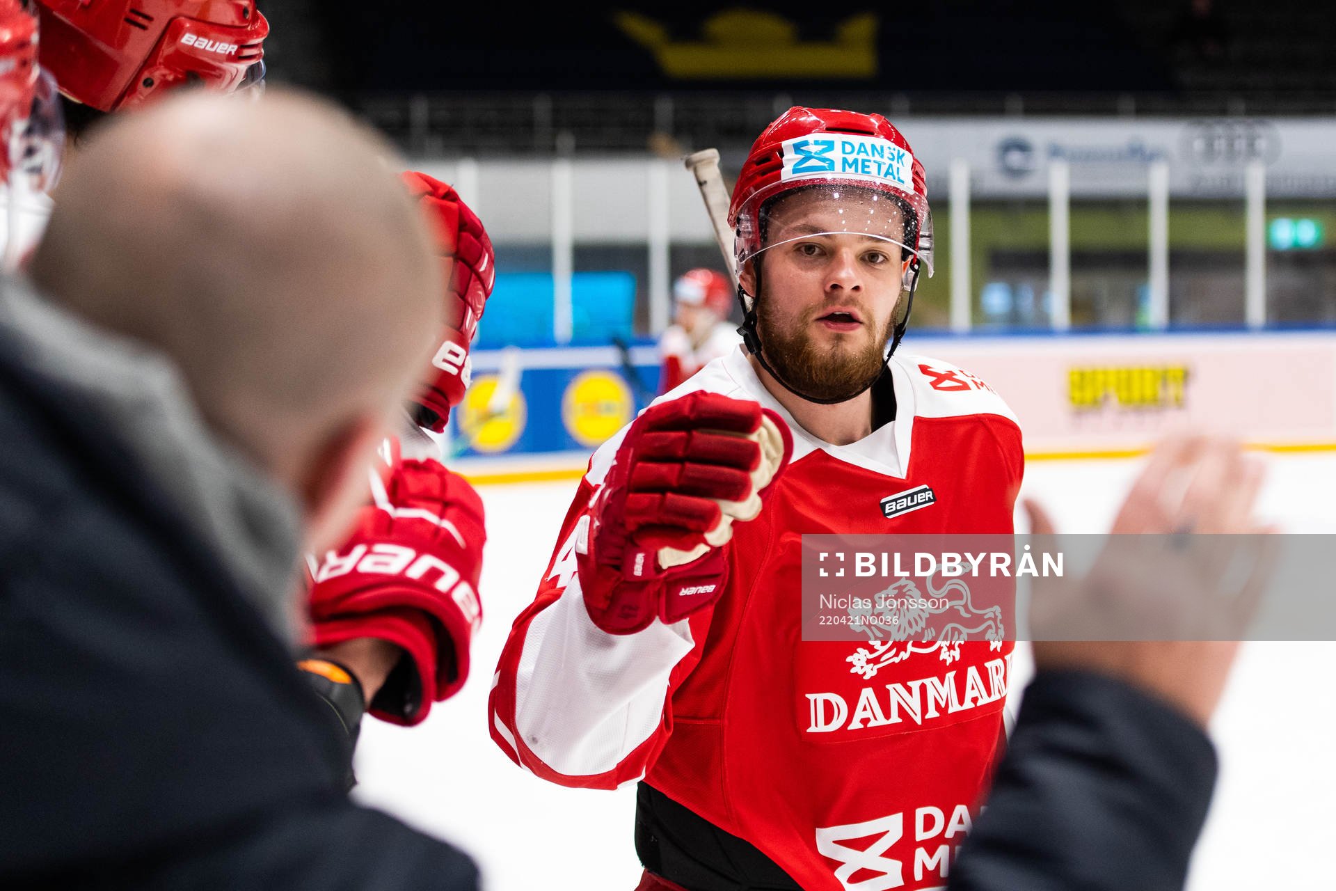 Oliver Larsen of Denmark celebrates